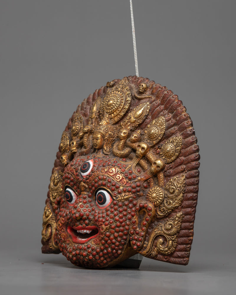 Bhairava Mask Wall Hanging | Handcrafted Hindu and Buddhist Protector