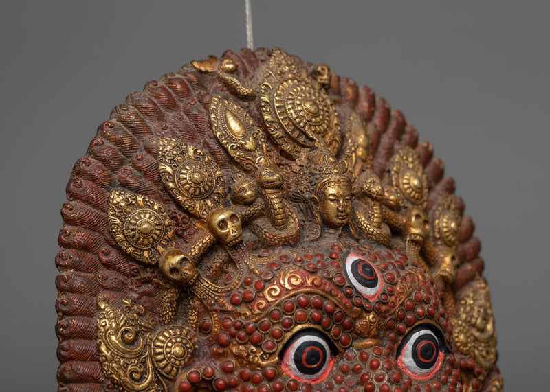 Bhairava Mask Wall Hanging | Handcrafted Hindu and Buddhist Protector