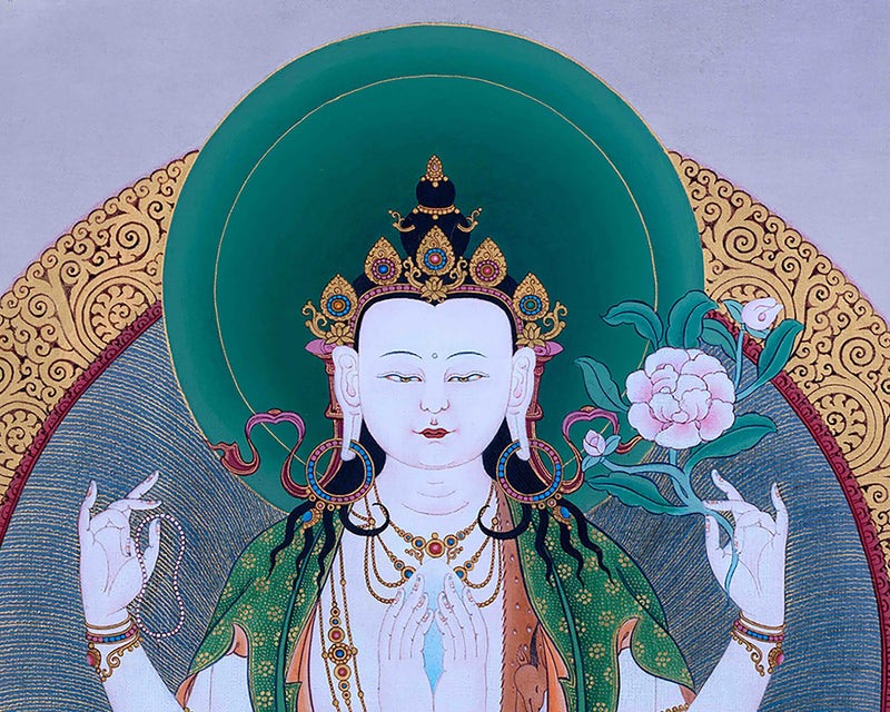 Unique Thangka of Chenresig