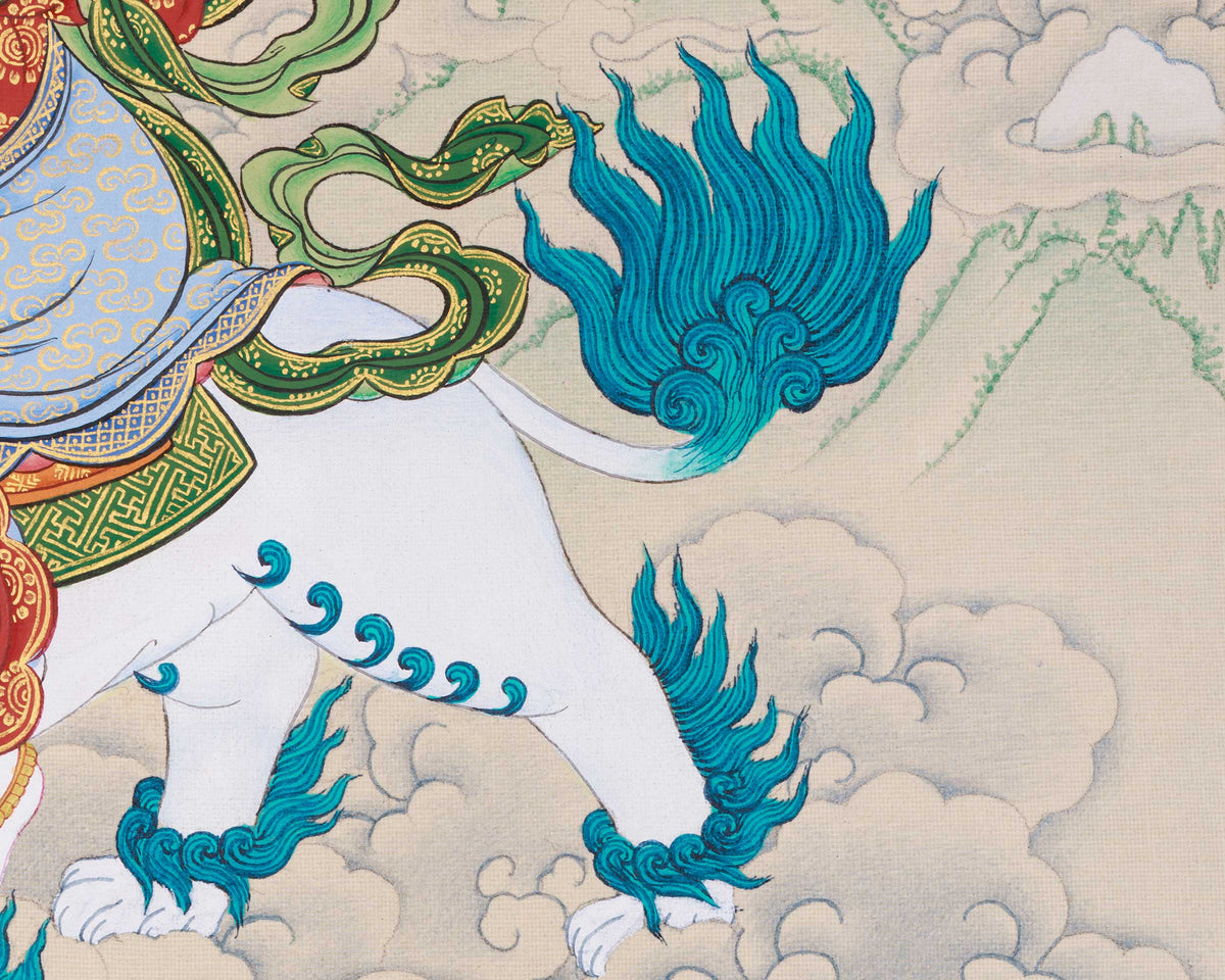 Original Hand-Painted Tsheringma, Longevity Goddess Thangka | Protector of Life