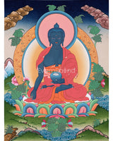 Medicine Buddha Thangka Painting 