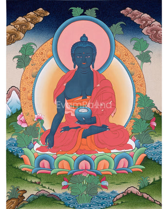 Medicine Buddha Thangka Painting 