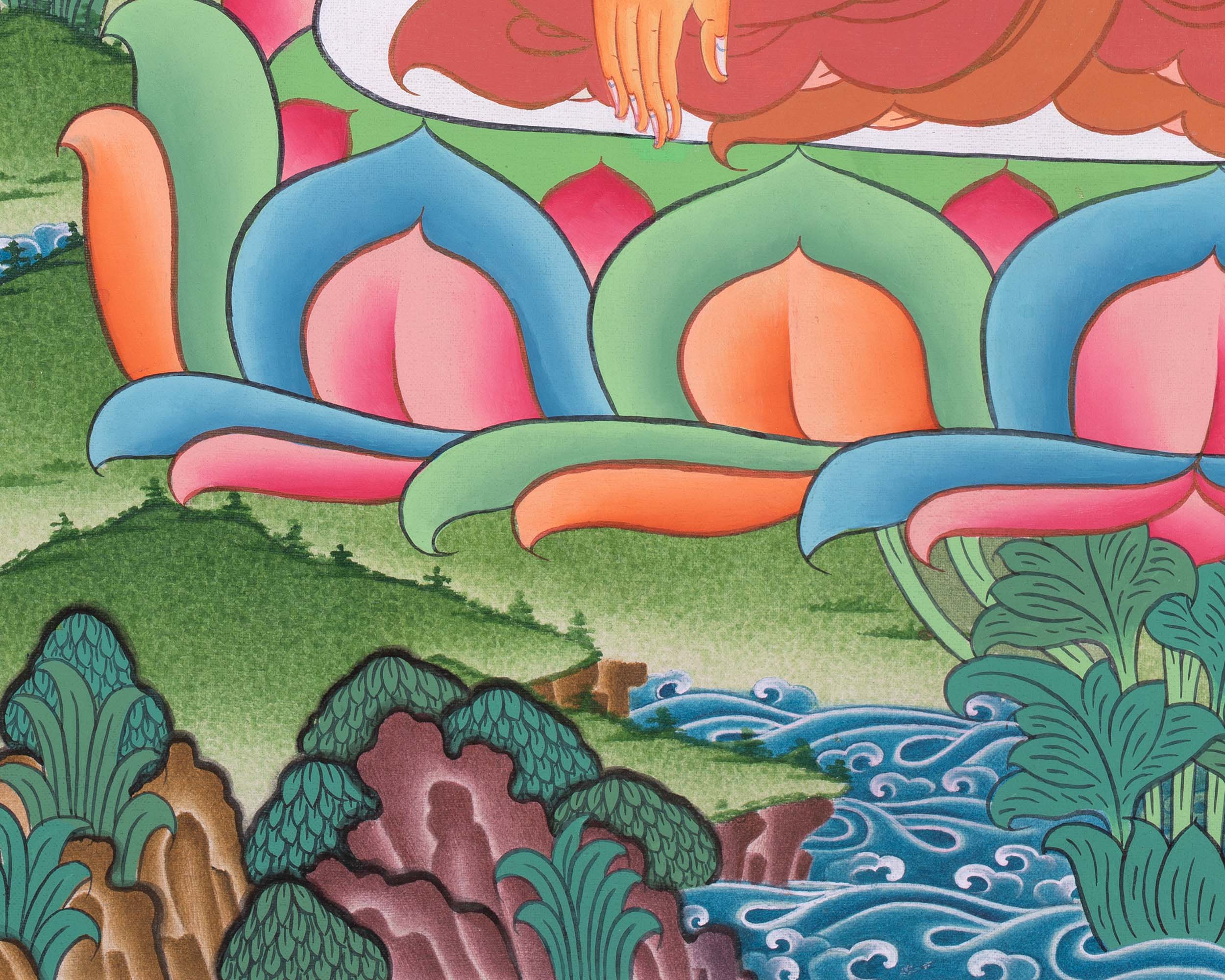 Traditional Gautama Buddha Thangka | Embodiment of Wisdom and Compassion | Shakyamuni Buddha Artwork