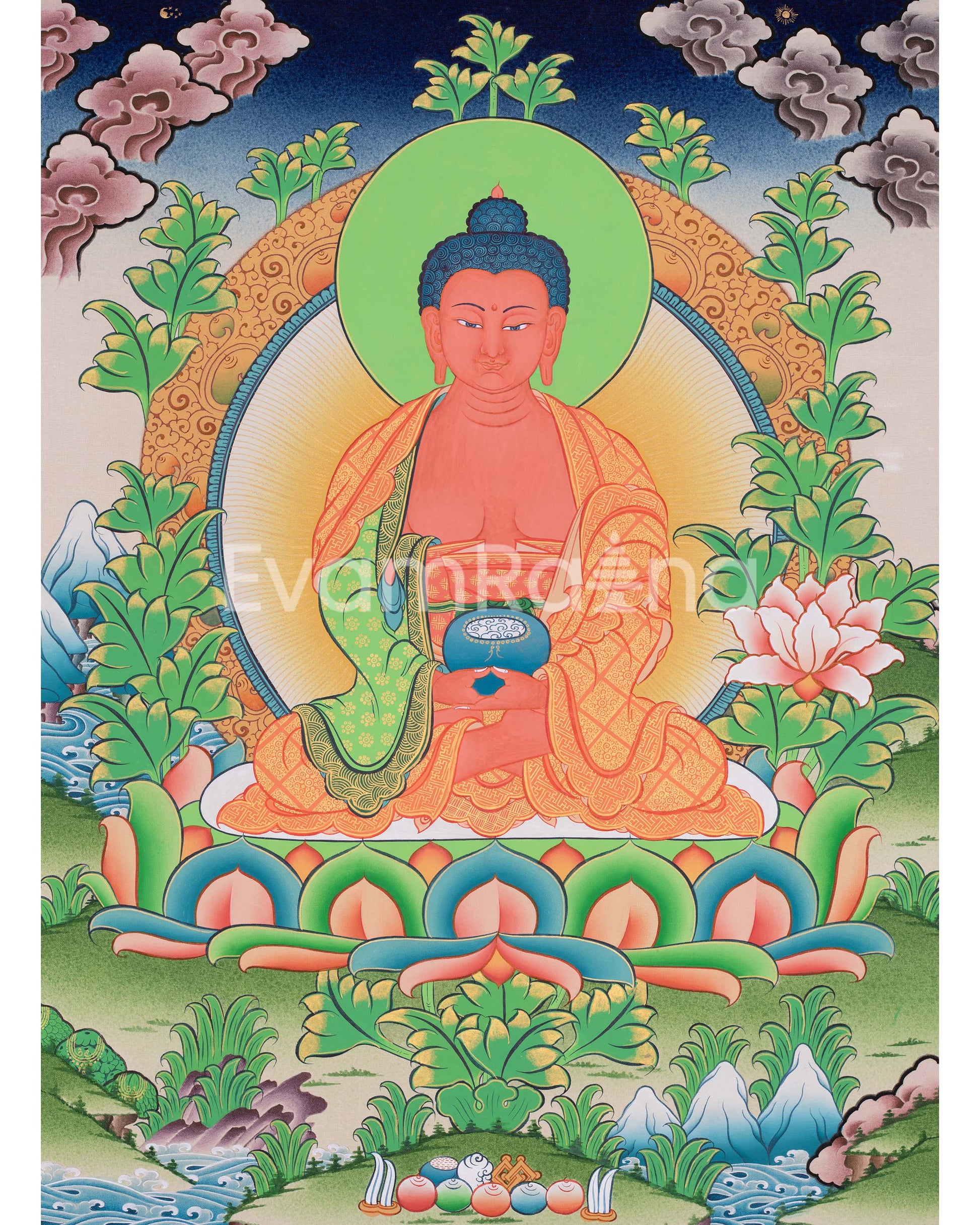 The Buddha Of Infinite Light Thangka