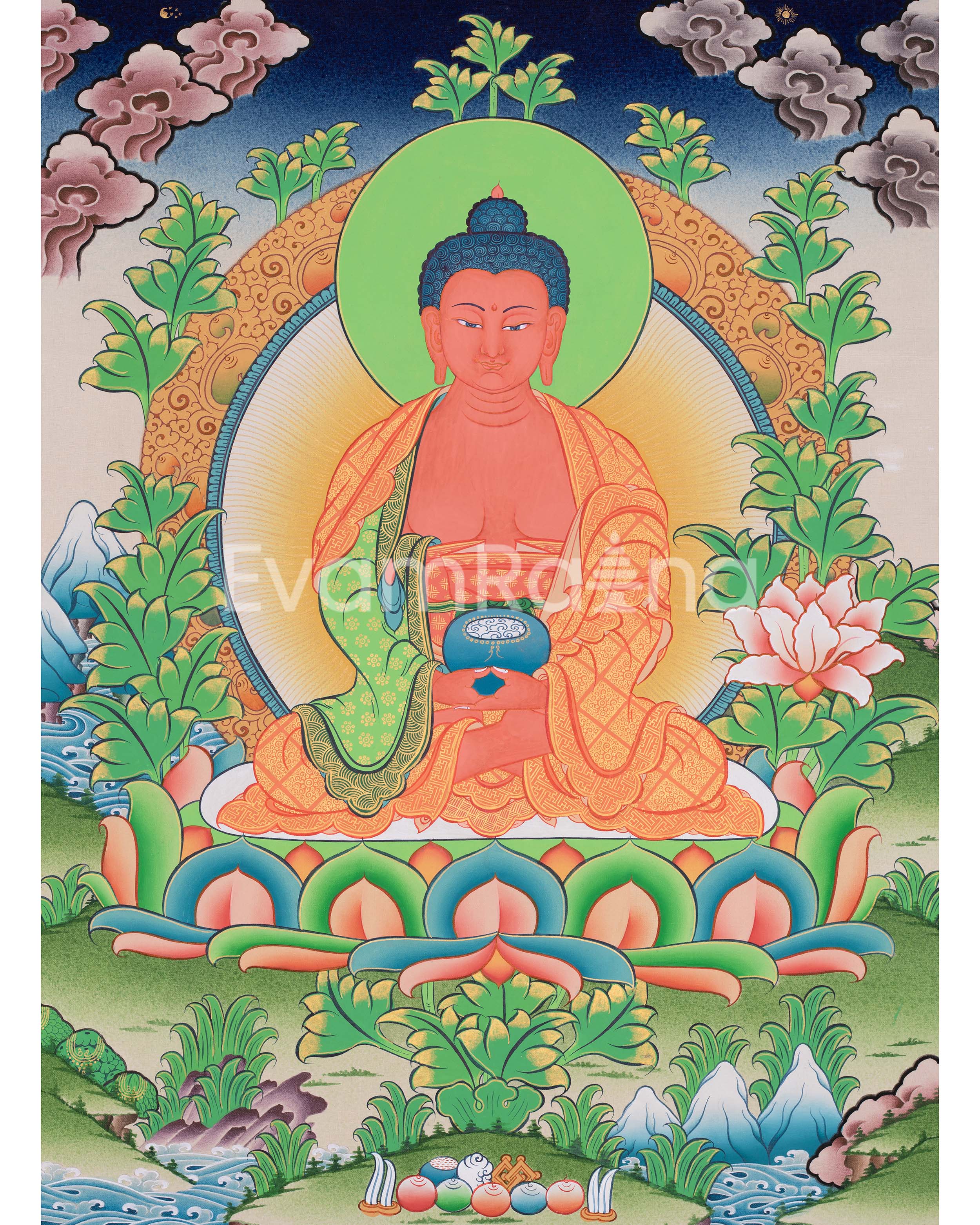 The Buddha Of Infinite Light Thangka