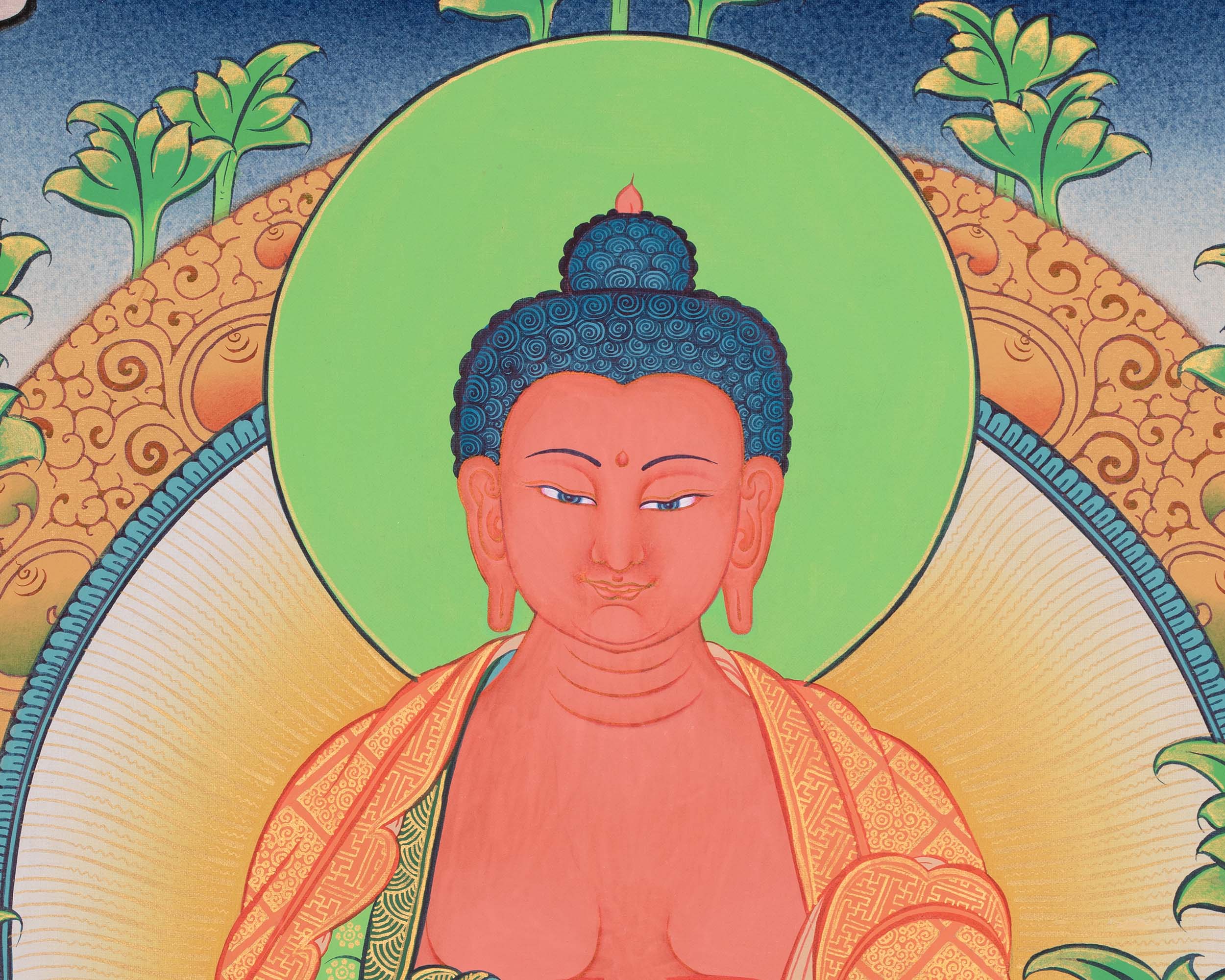 The Buddha Of Infinite Light Thangka | Amitabha Buddha Artwork | Journey to Pure Land