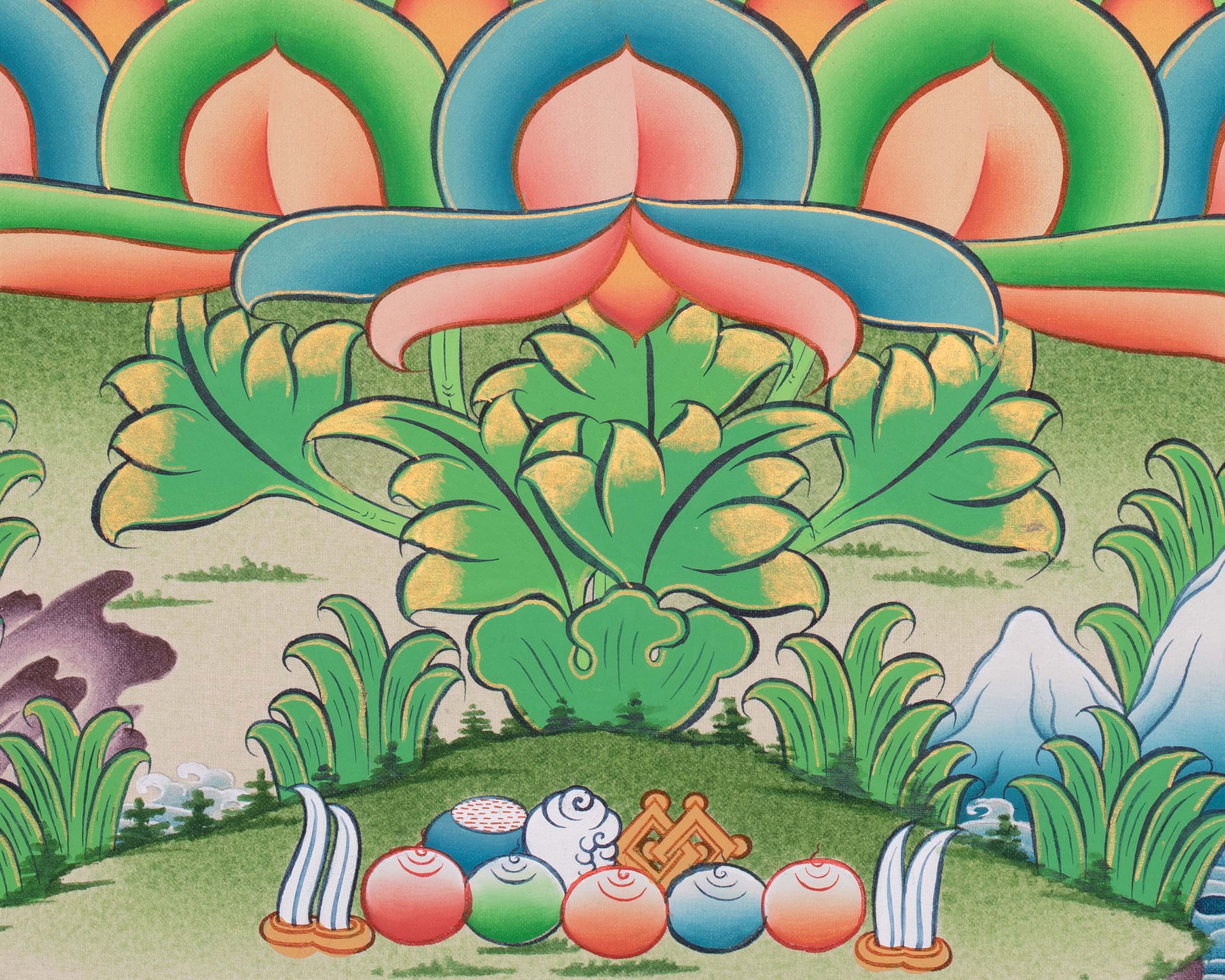 The Buddha Of Infinite Light Thangka | Amitabha Buddha Artwork | Journey to Pure Land
