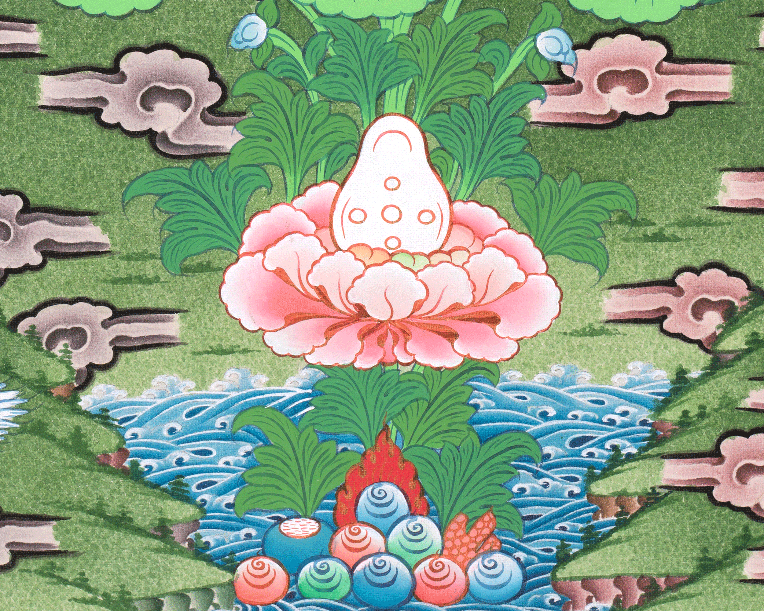 5 Dzambhala Thangka Painting | Lords Of Wealth | Art For Wealth and Abundance
