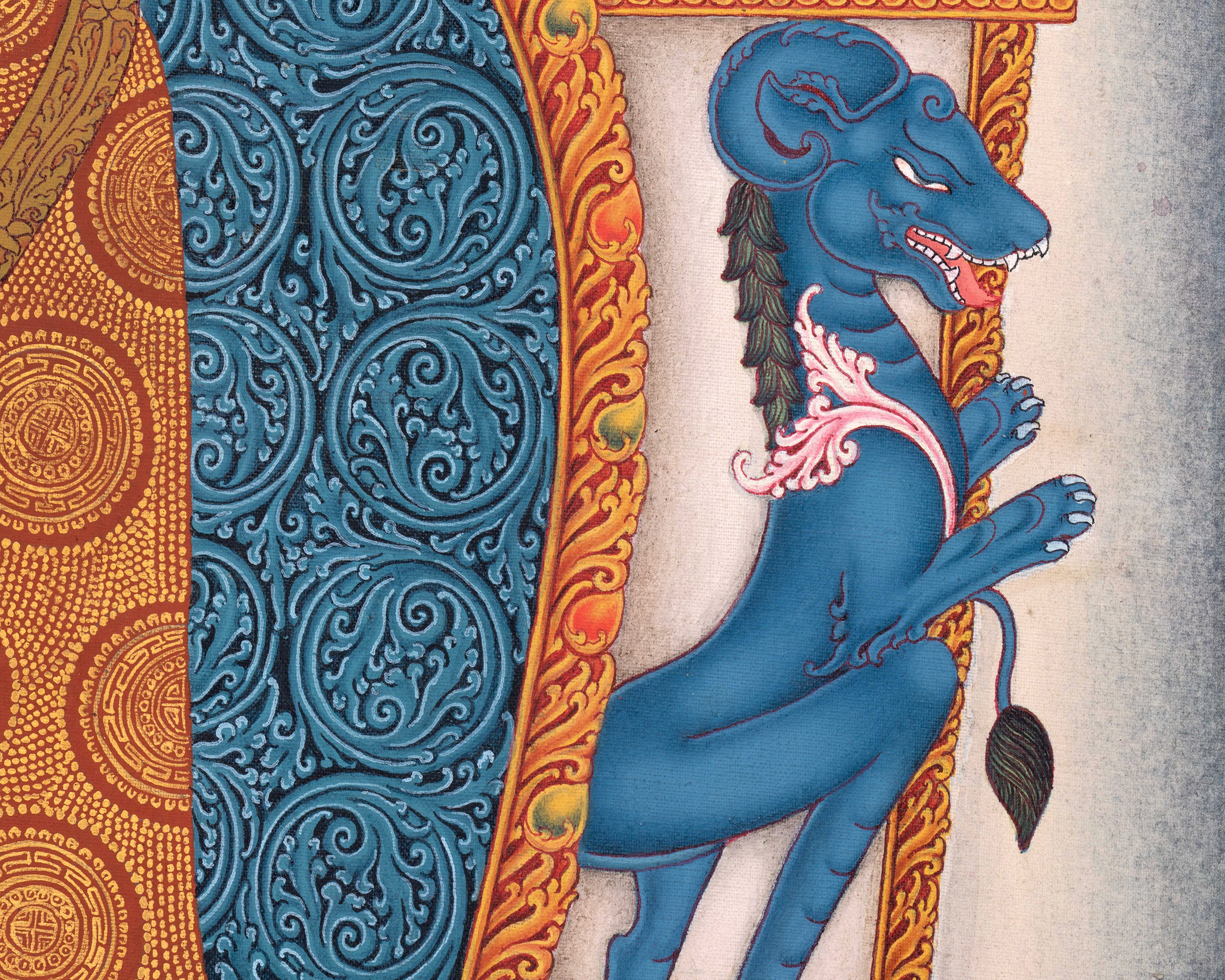Hand Painted Thangka Of Siddhartha Gautama | Traditional Shakyamuni Buddha Art | Meditative Decor