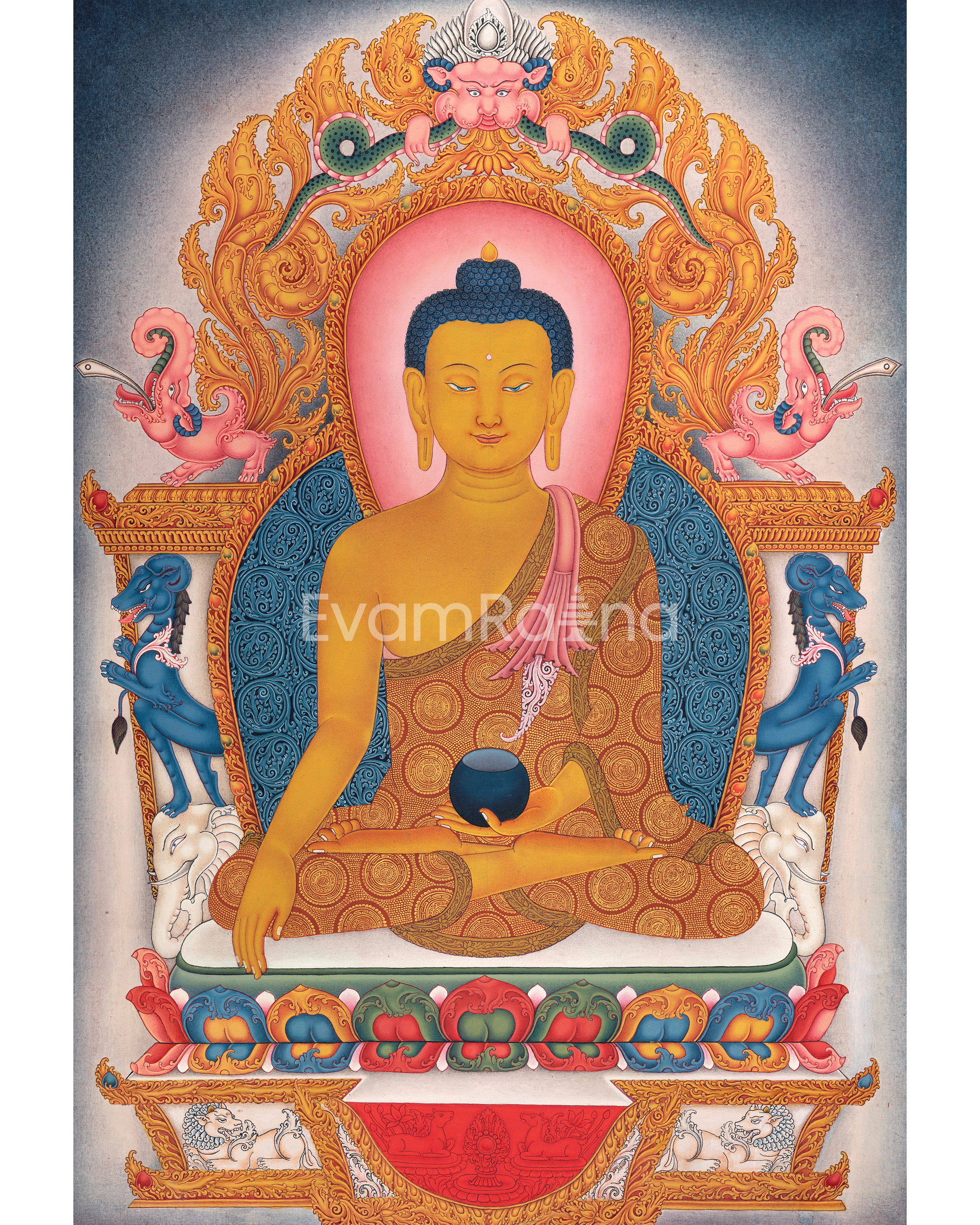 hand-painted-thangka-of-siddhartha-gautama