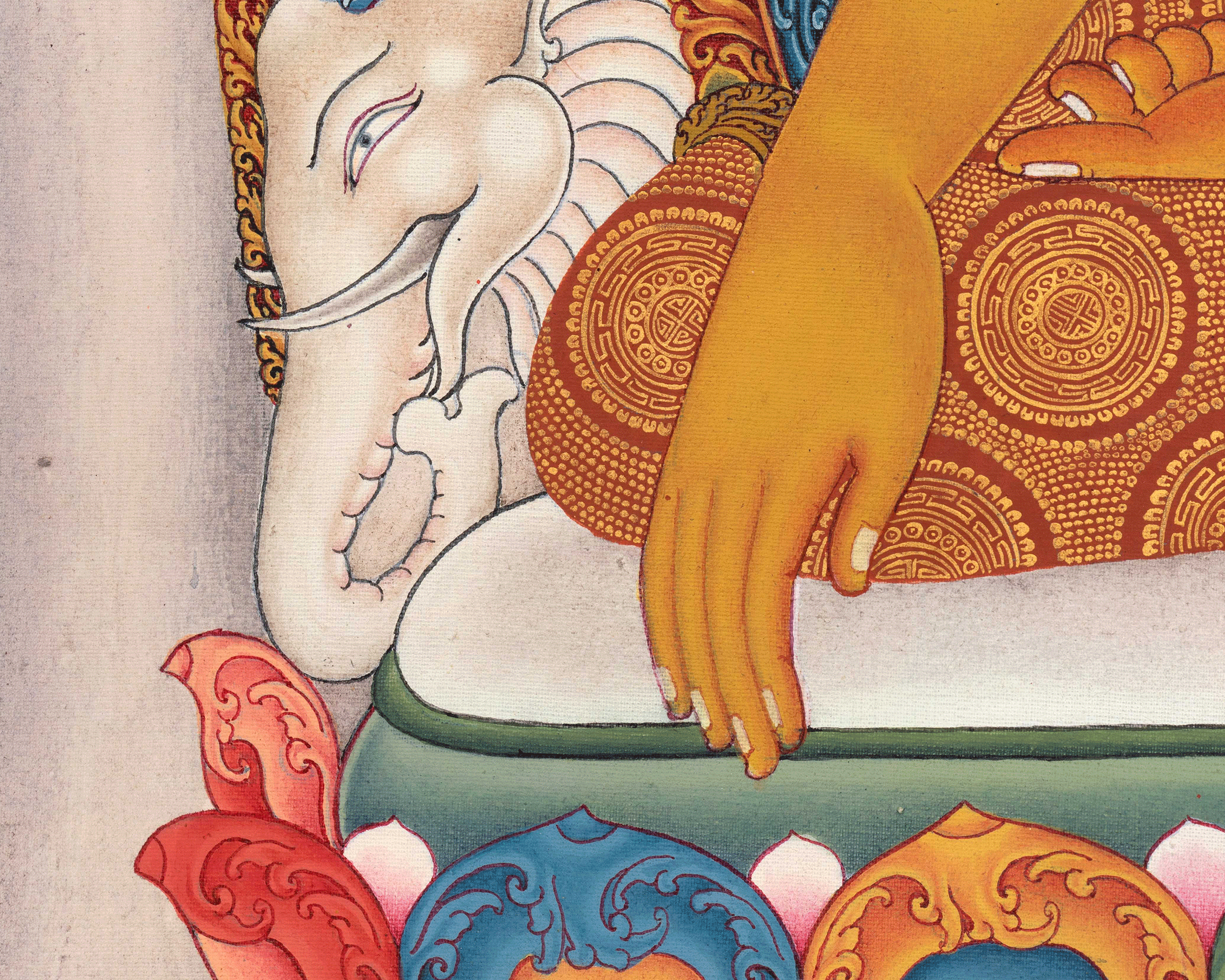 Hand Painted Thangka Of Siddhartha Gautama | Traditional Shakyamuni Buddha Art | Meditative Decor