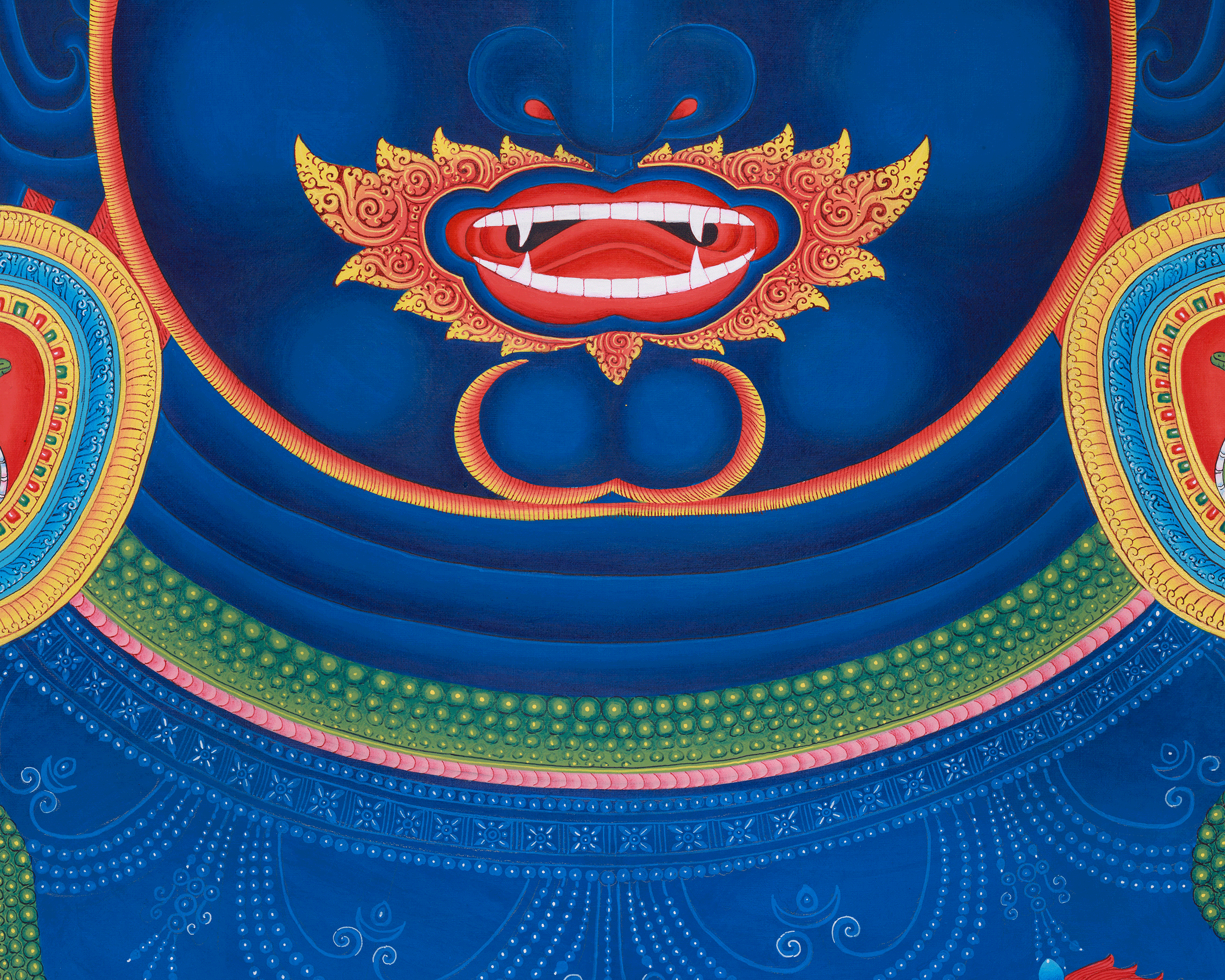 Lord Bhairav Thangka | Wrathful Essence of Bhairava | Traditional Hand Painted Art