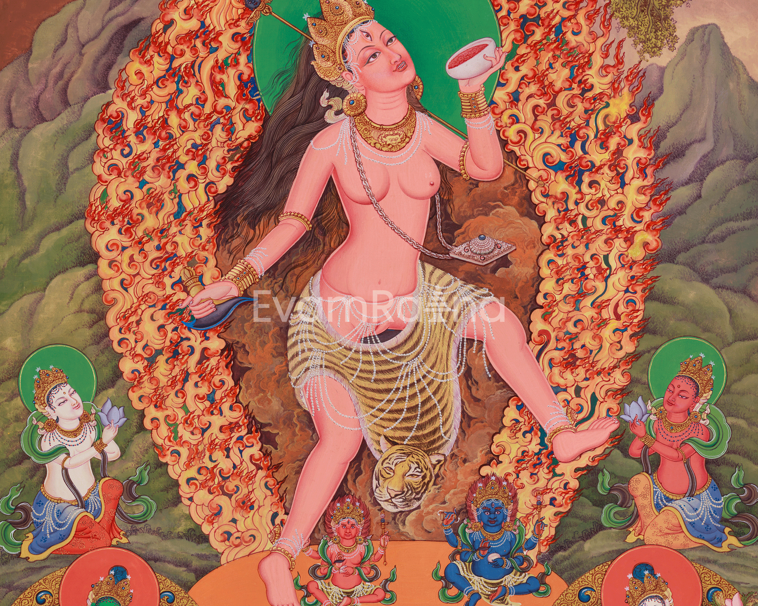 Vajrayogini Dakini Thangka | The Goddess Of Yoga Tantra | Traditional Artwork