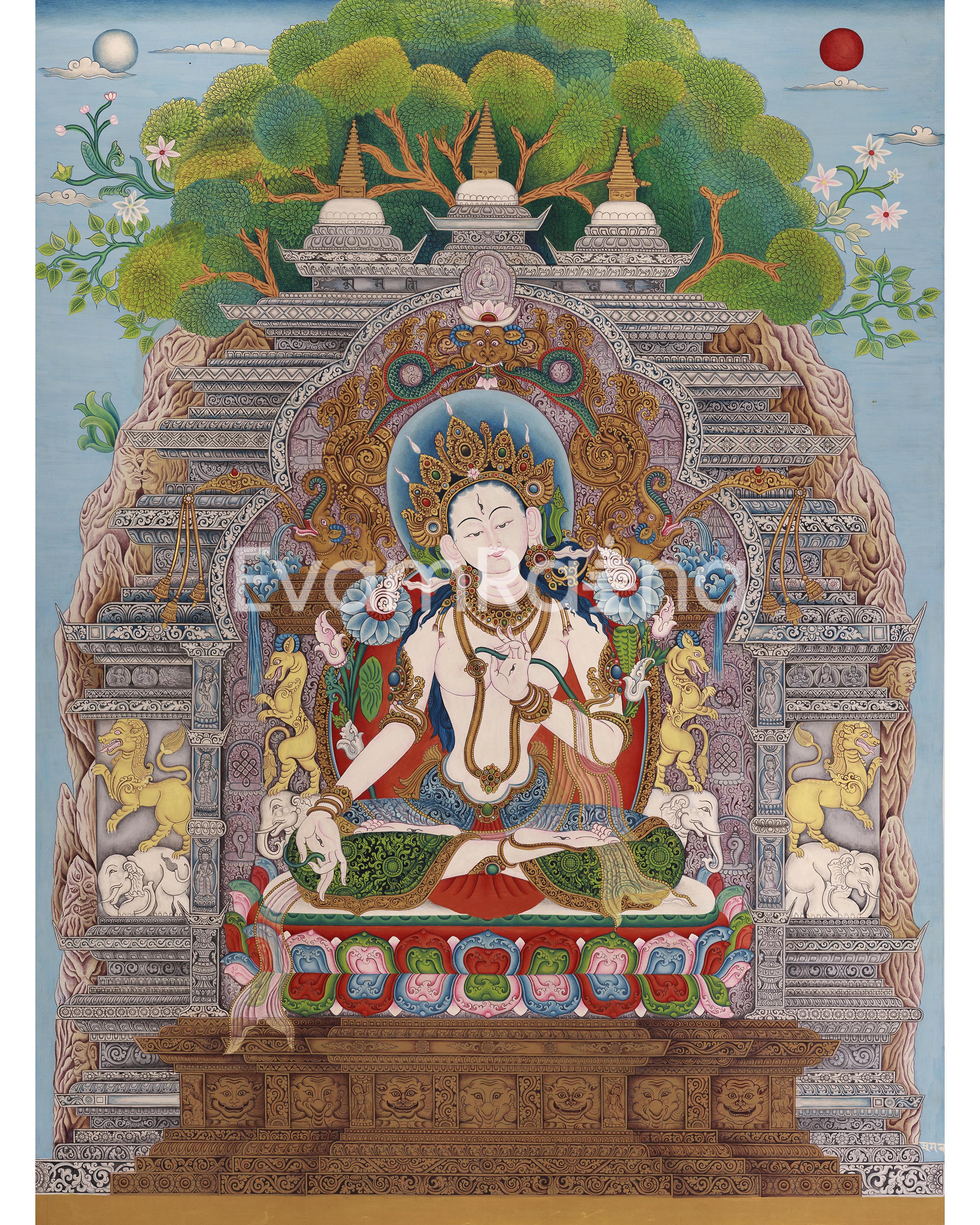 Mother of All Buddhas, White Tara Thangka