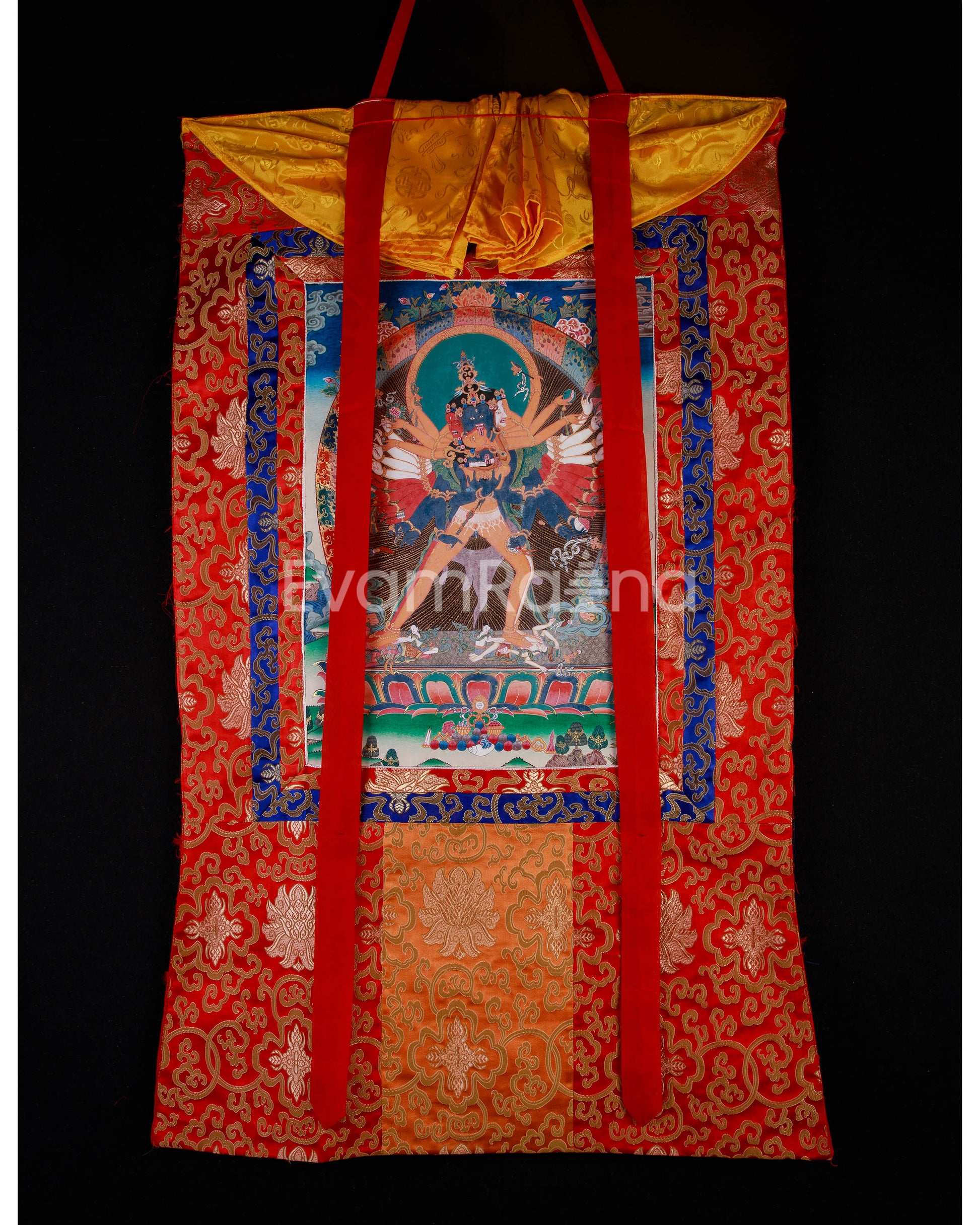 Kalachakra and Vishvamata, Yidam Deity Thangka