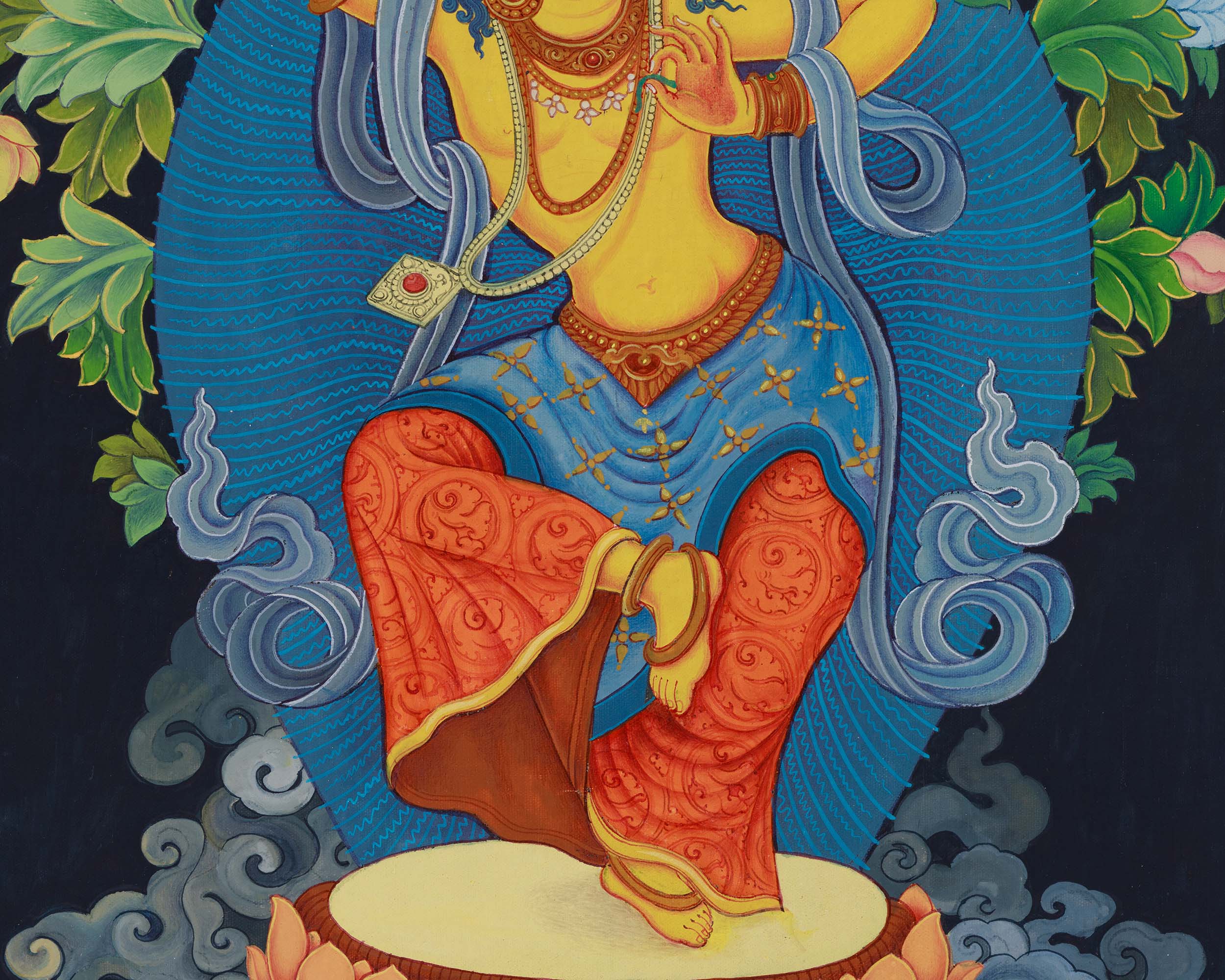 Buddha to Be, Manjushri Thangka | Enlightenment and Wisdom