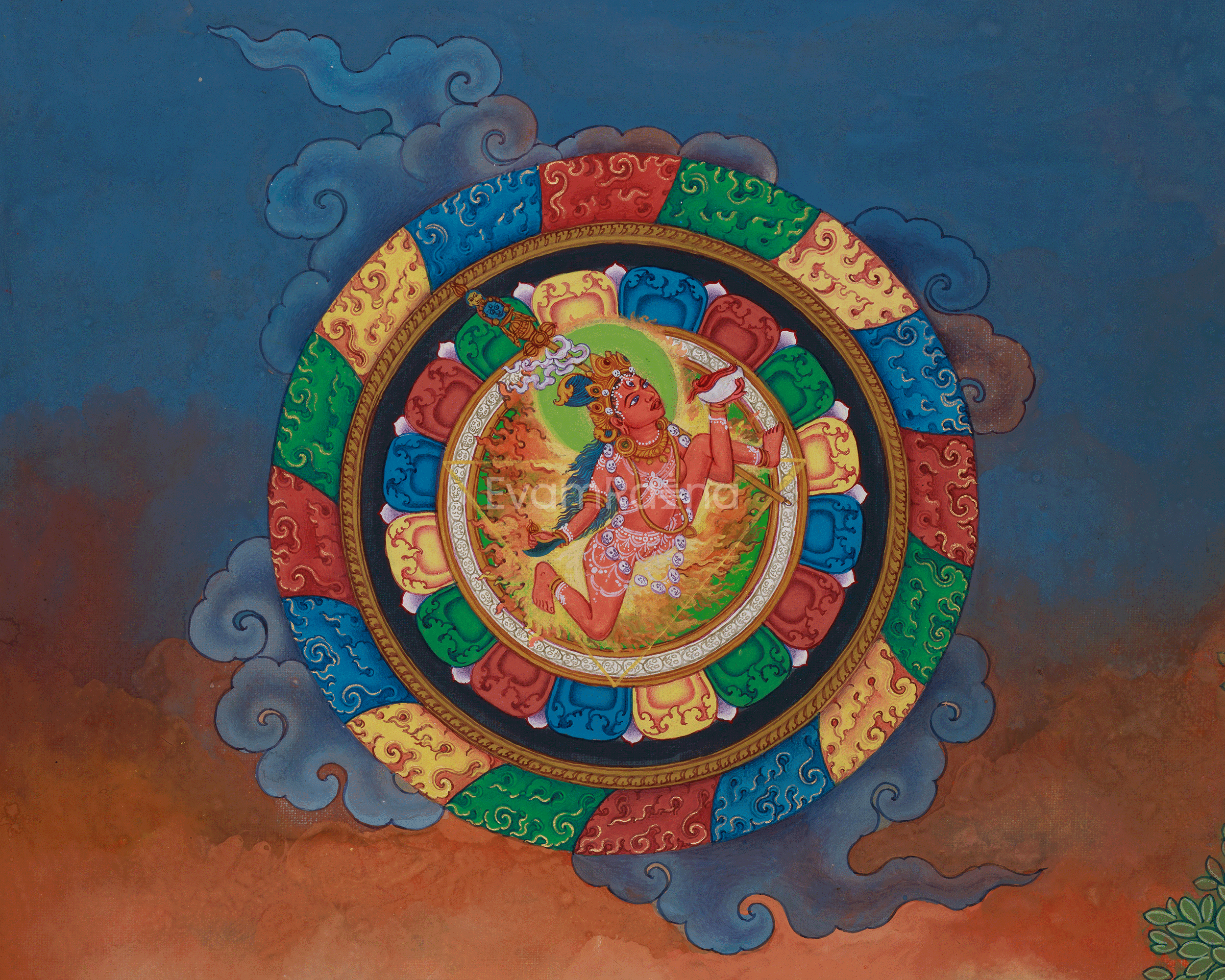 Mahasiddha of Kathmandu Valley, Jamana Gubaju Thangka