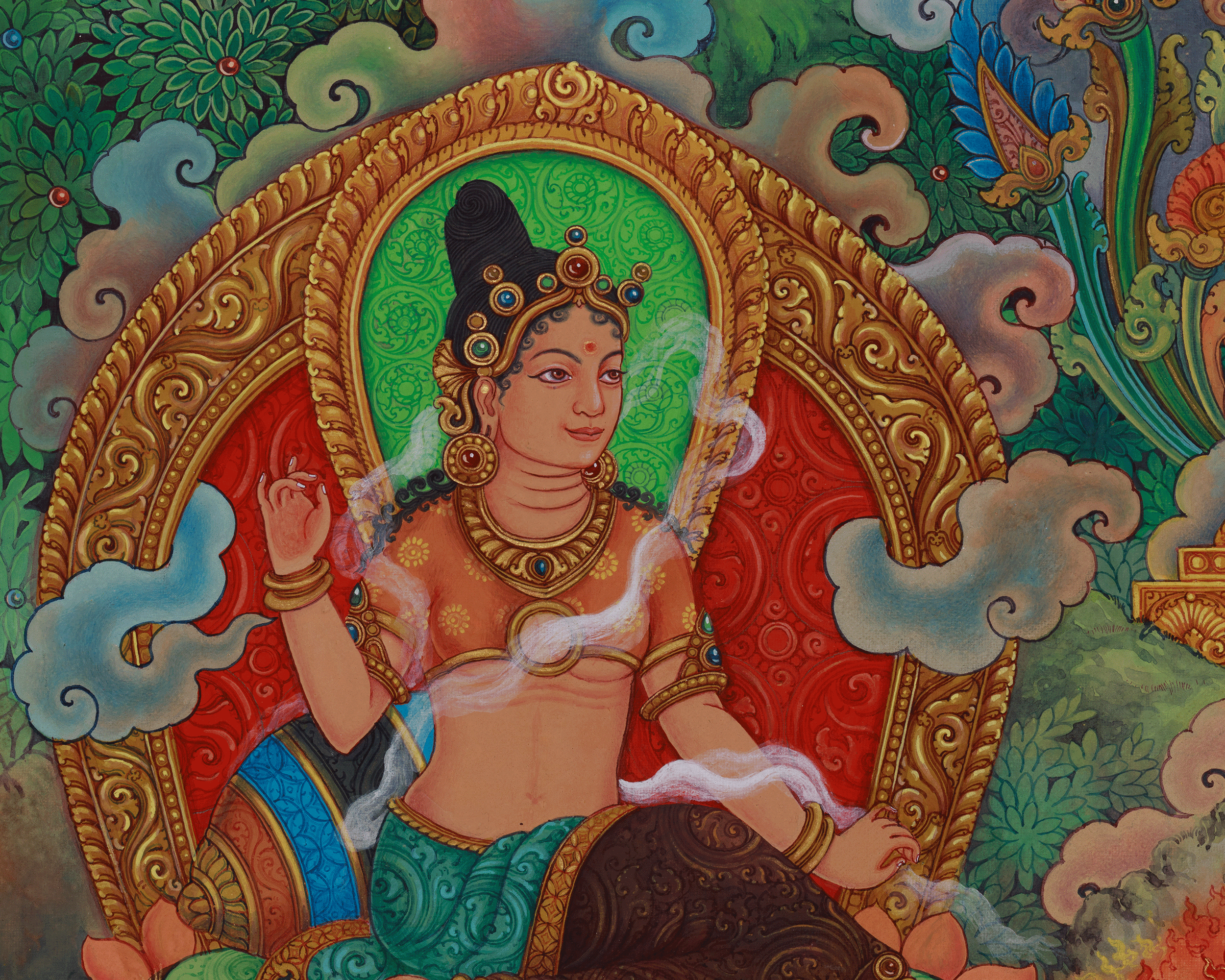 Mahasiddha of Kathmandu Valley, Jamana Gubaju Thangka