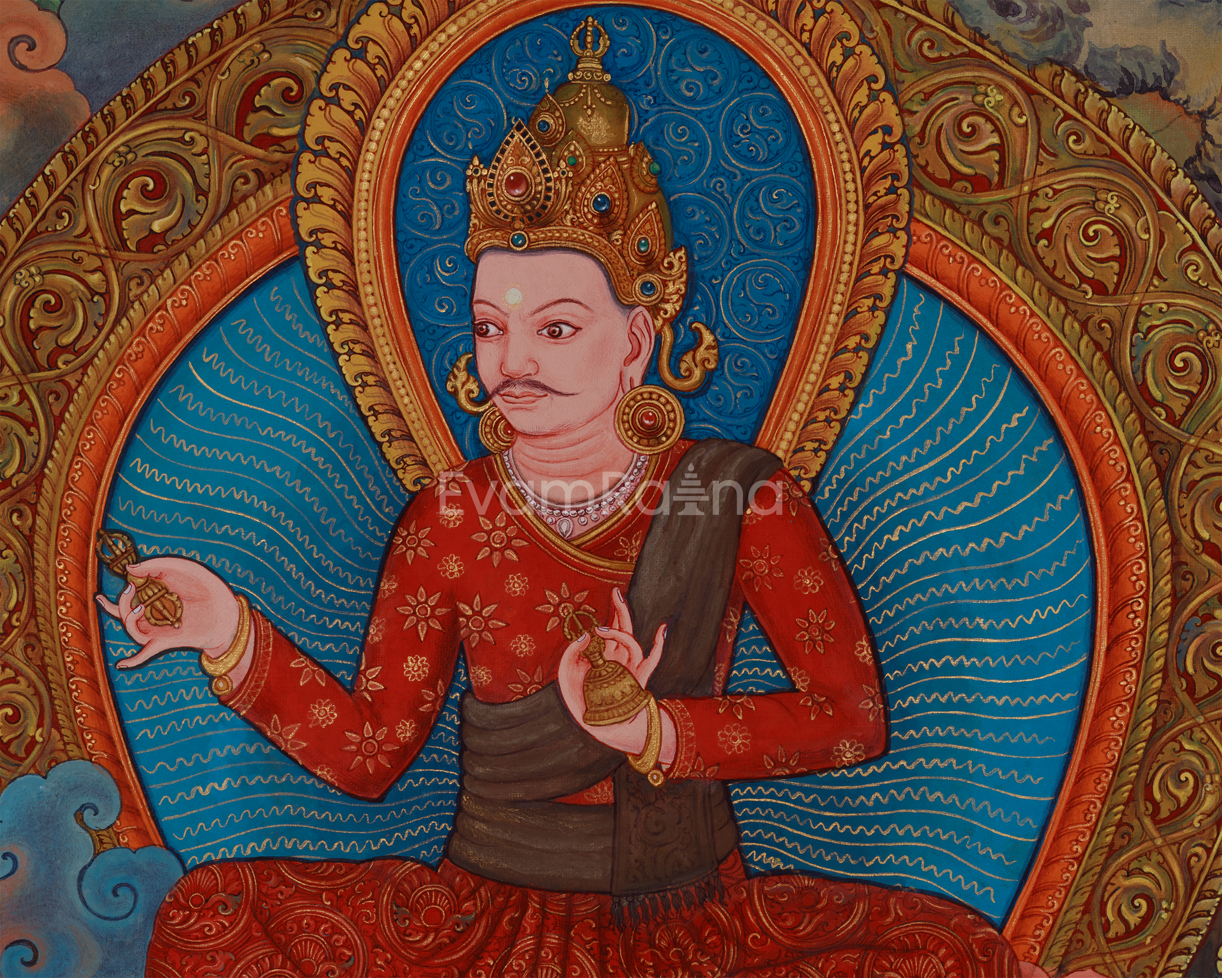Mahasiddha of Kathmandu Valley, Jamana Gubaju Thangka