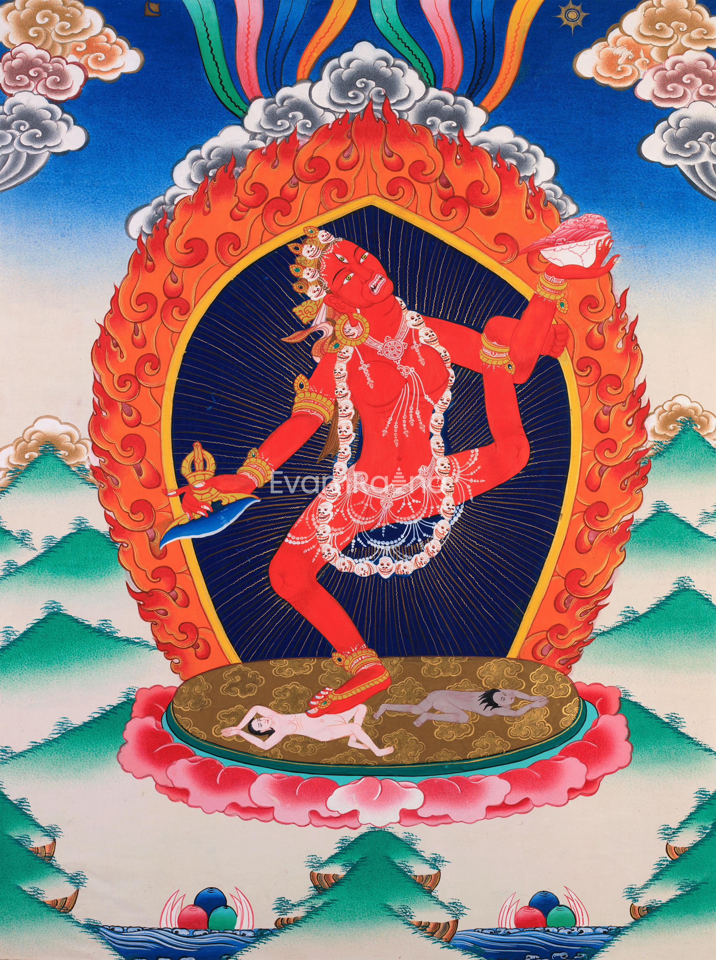 Vajrayogini Red Dakini Thangka | Fierce Wisdom and Empowerment