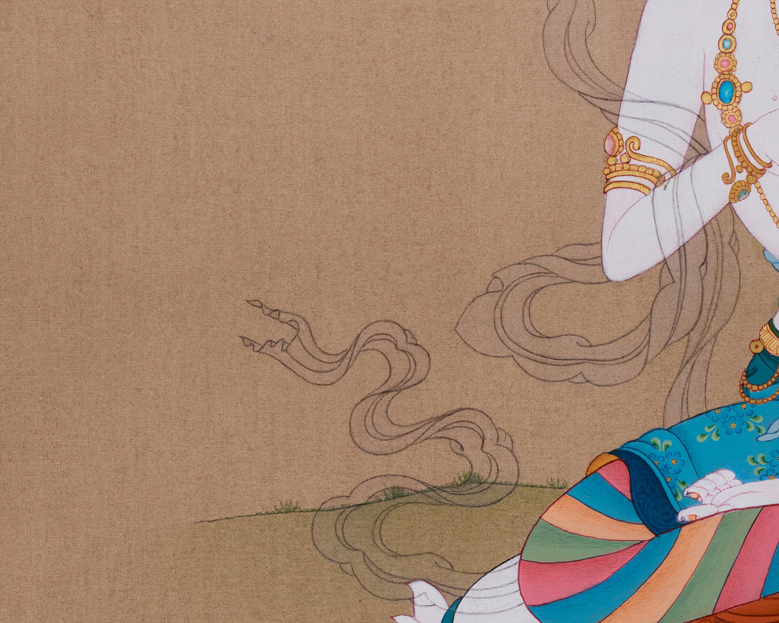 Vajrasattva Purity Deity | Karma Cleansing Ritual Art