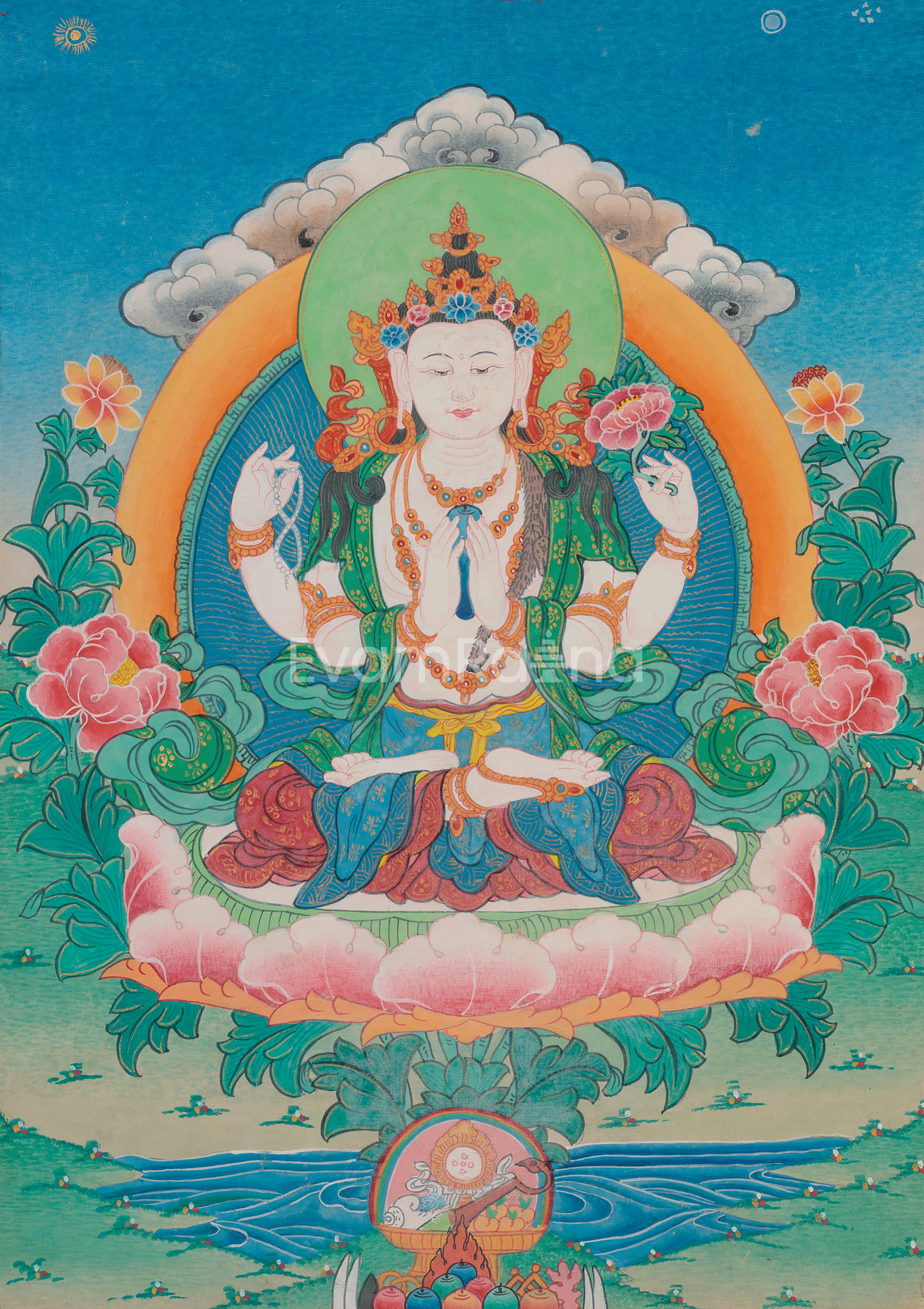Chenrezig Bodhisattva of Great Compassion | 4 Armed Avalokiteshvara