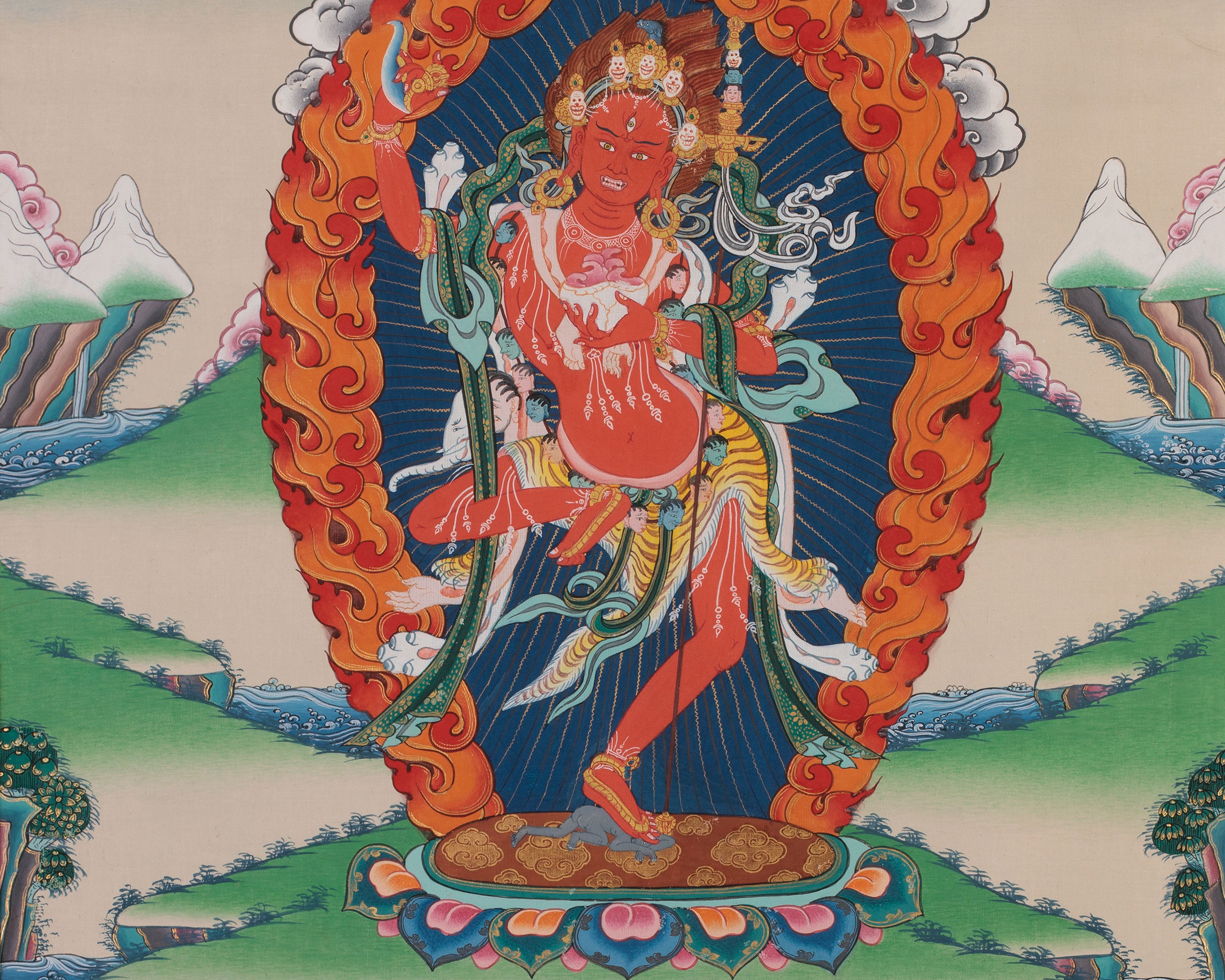 Dorje Phagmo, Dakini Thangka with Broacde | Wisdom and Power