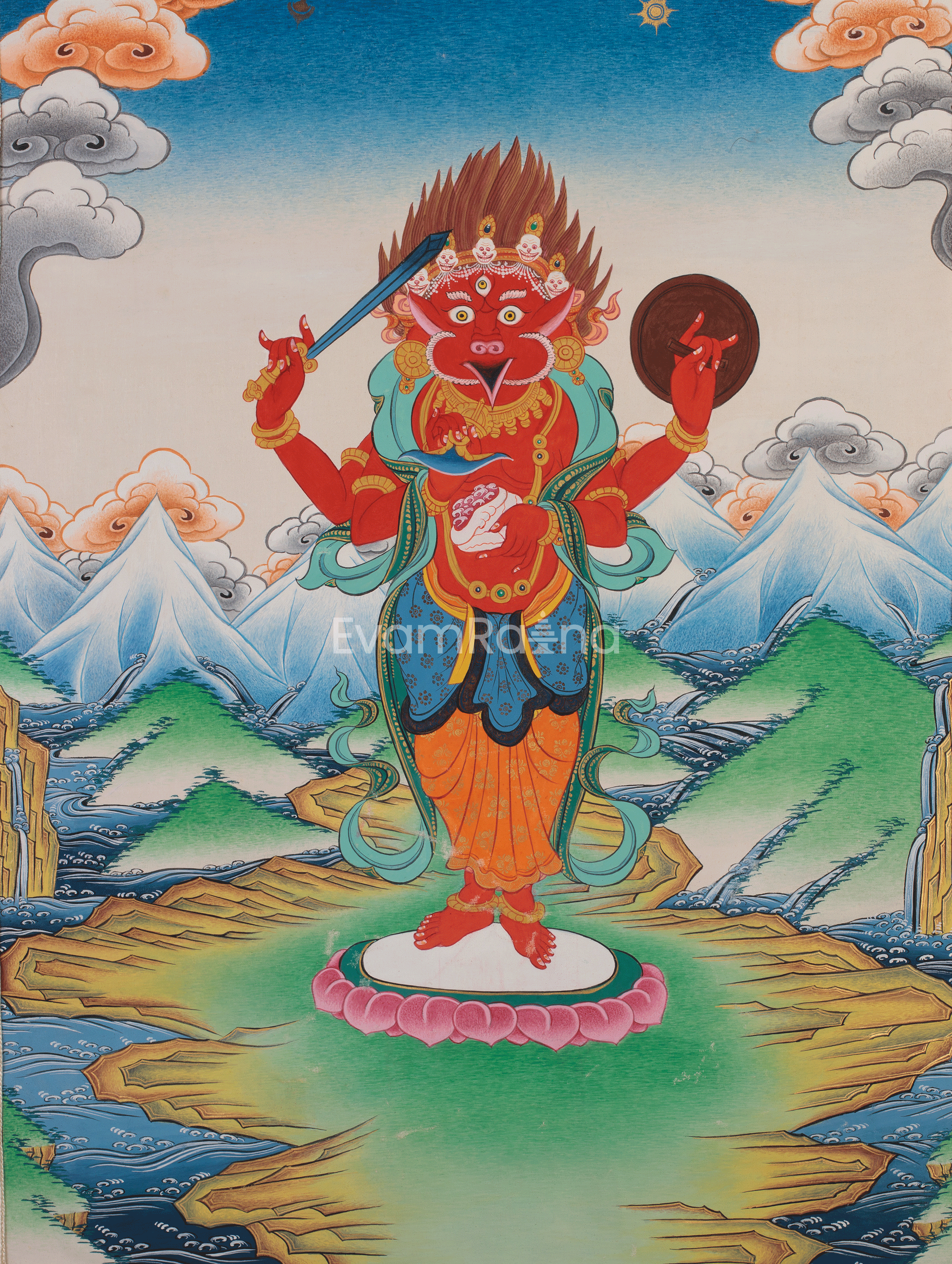 Garuda Thangka | Buddhist & Hindu Deity of Protection