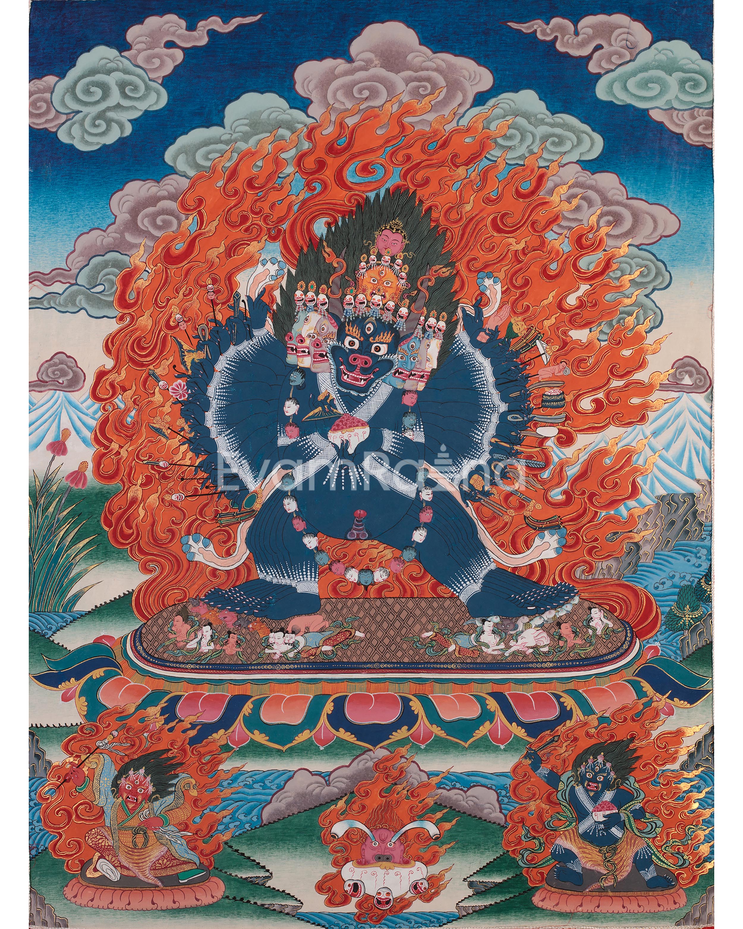 Heruka Yamantaka Thangka | The Wrathful Conqueror of Death