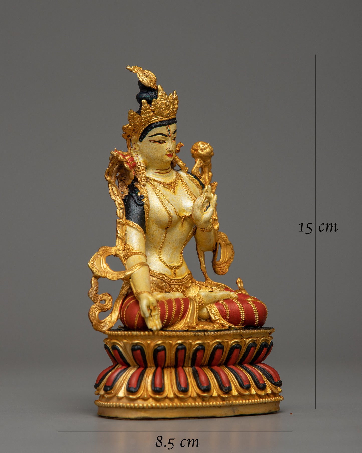 Copper Sita Tara Statue | Machine Made Spiritual Practice White Tara Statue