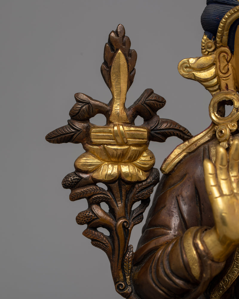 Tibetan Manjushri Statue | Exquisite Copper Sculpture Reflecting Himalayan Artistry