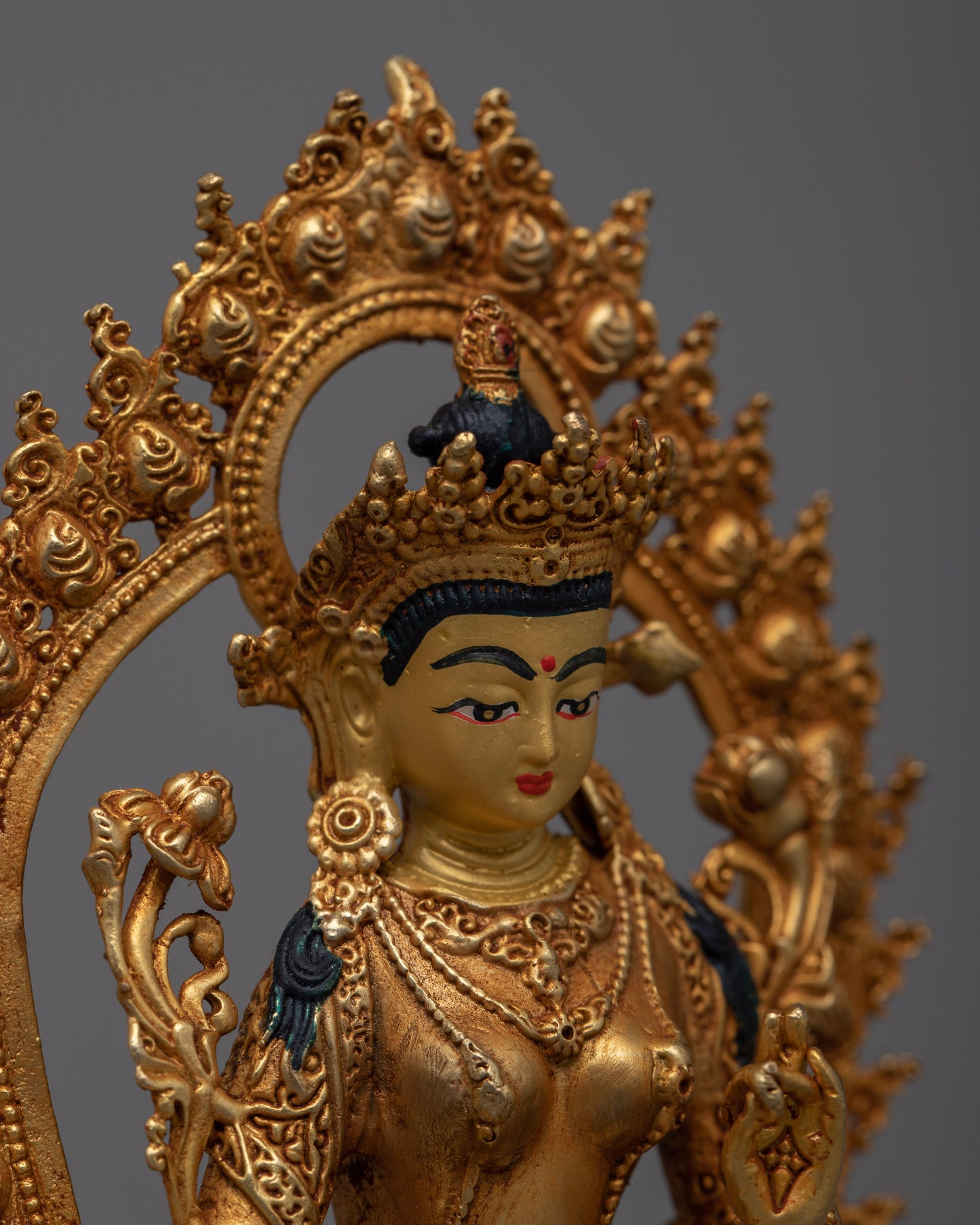 Green Tara Machine Made Statue | Graceful Elegance Crafted with Precision