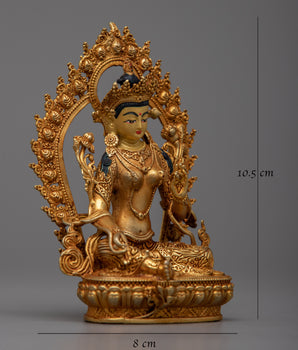 Green Tara Machine Made Statue | Graceful Elegance Crafted with Precision