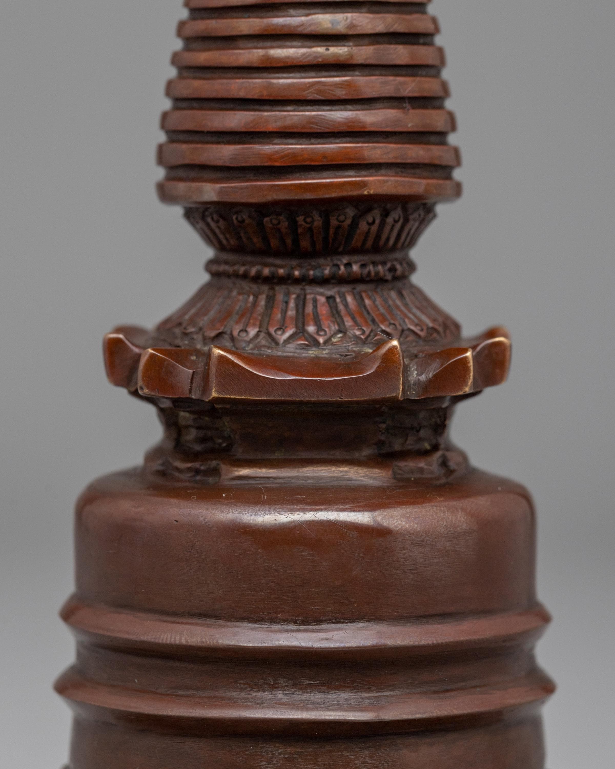 Sacred Copper Kadampa Stupa | Symbolic Sculpture for Spiritual Healing
