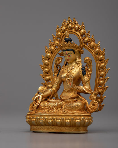 Goddess Machine Made White Tara Statue | Serene Symbol of Compassion and Healing