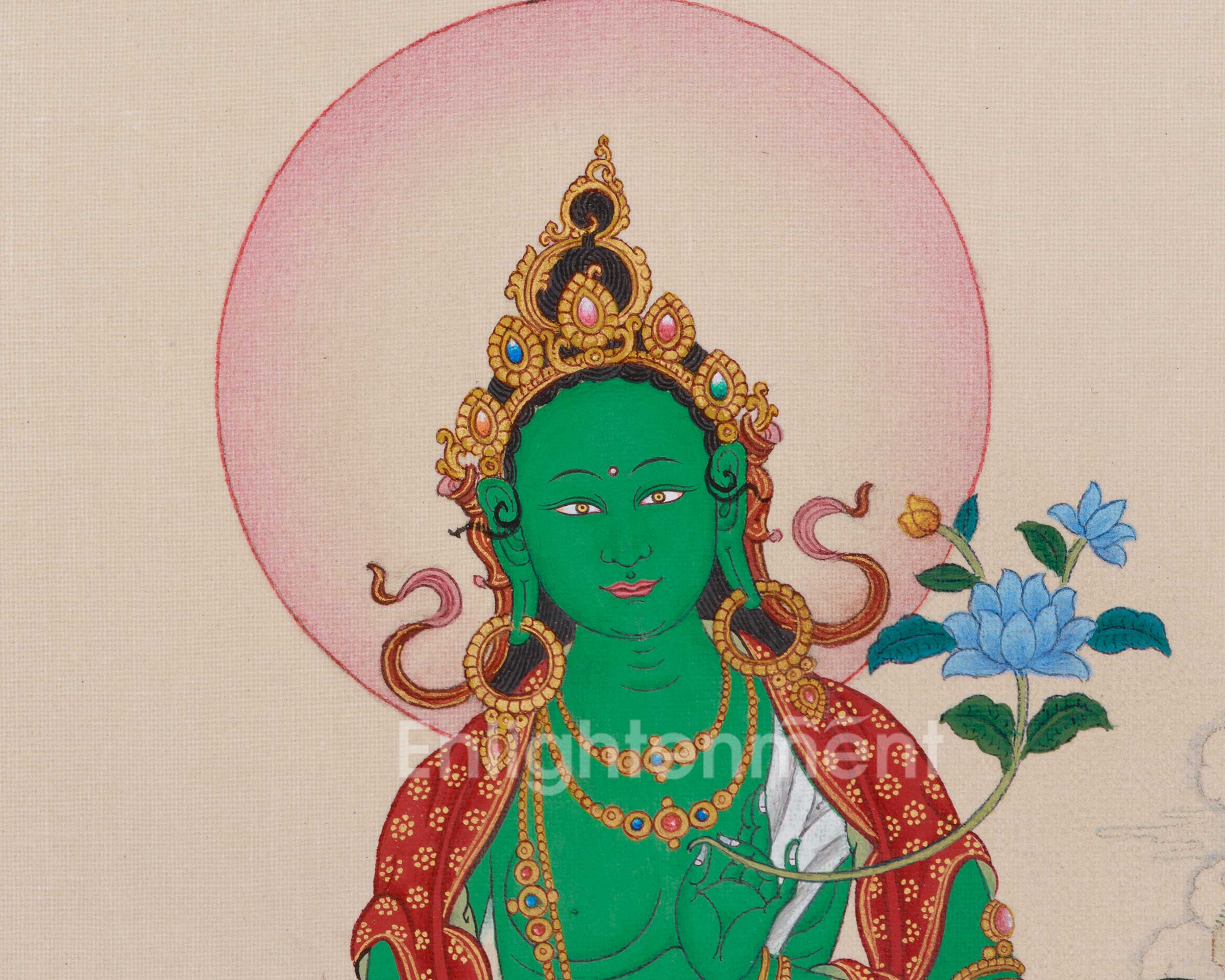 Supreme Mother Green Tara Painting | Goddess of Compassion and Protection