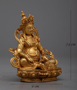 Copper Machine Made Dzambhala Statue | Ideal for Personal Altars and Spiritual Practices