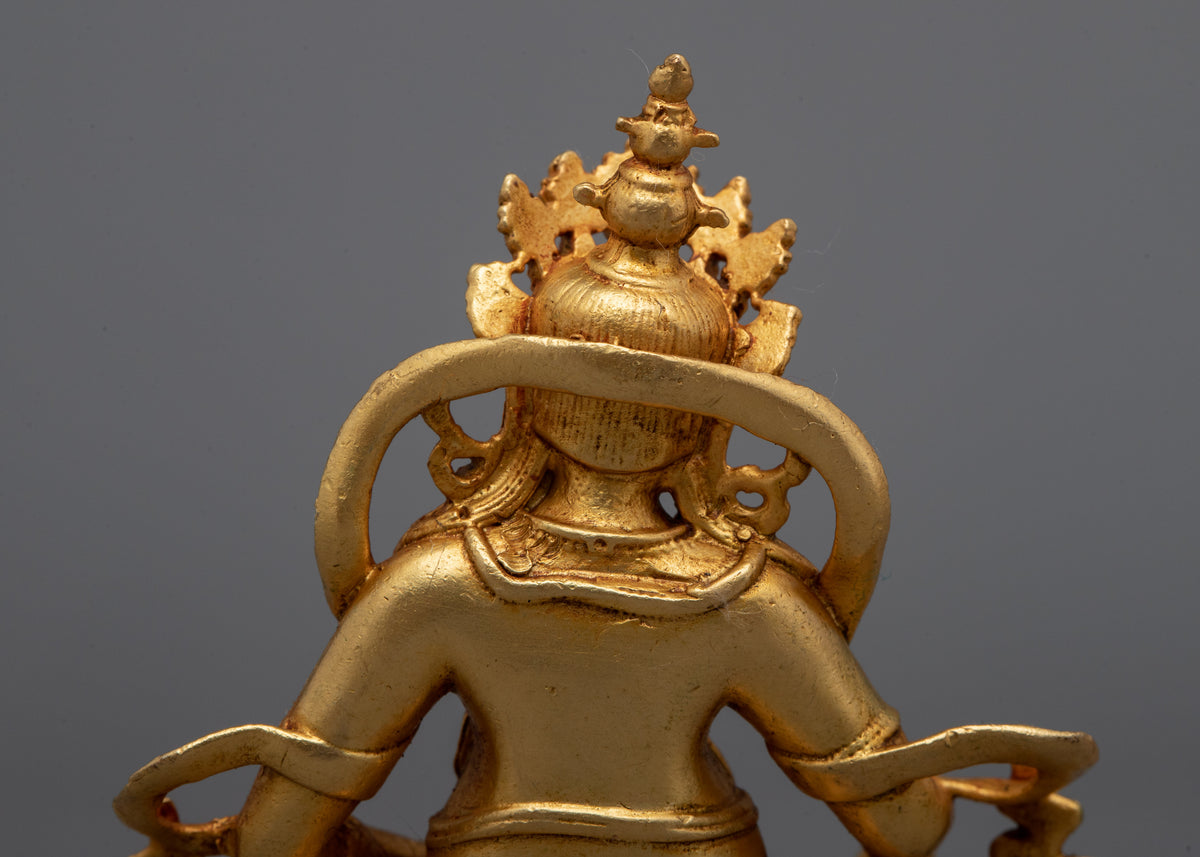 Copper Machine Made Dzambhala Statue | Ideal for Personal Altars and Spiritual Practices