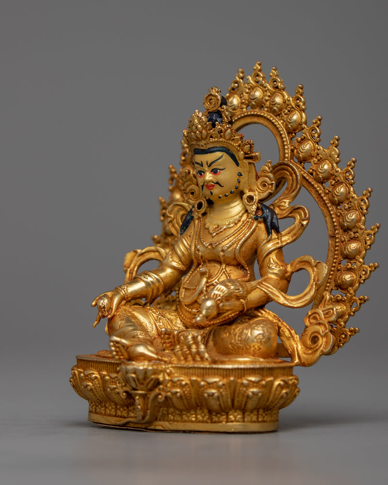 Copper Dzambhala Deity Statue | Embodying the Spirit of Wealth and Abundance
