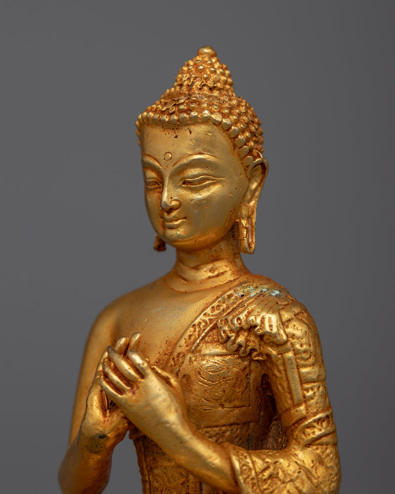 Vairocana Buddha Machine Made Statue | 24K Gold Plating for Radiant Spiritual Presence