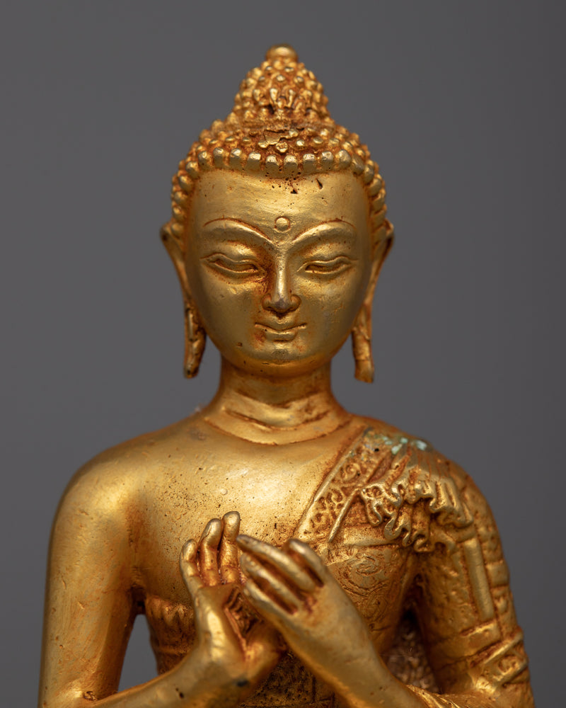 Vairocana Buddha Machine Made Statue | 24K Gold Plating for Radiant Spiritual Presence