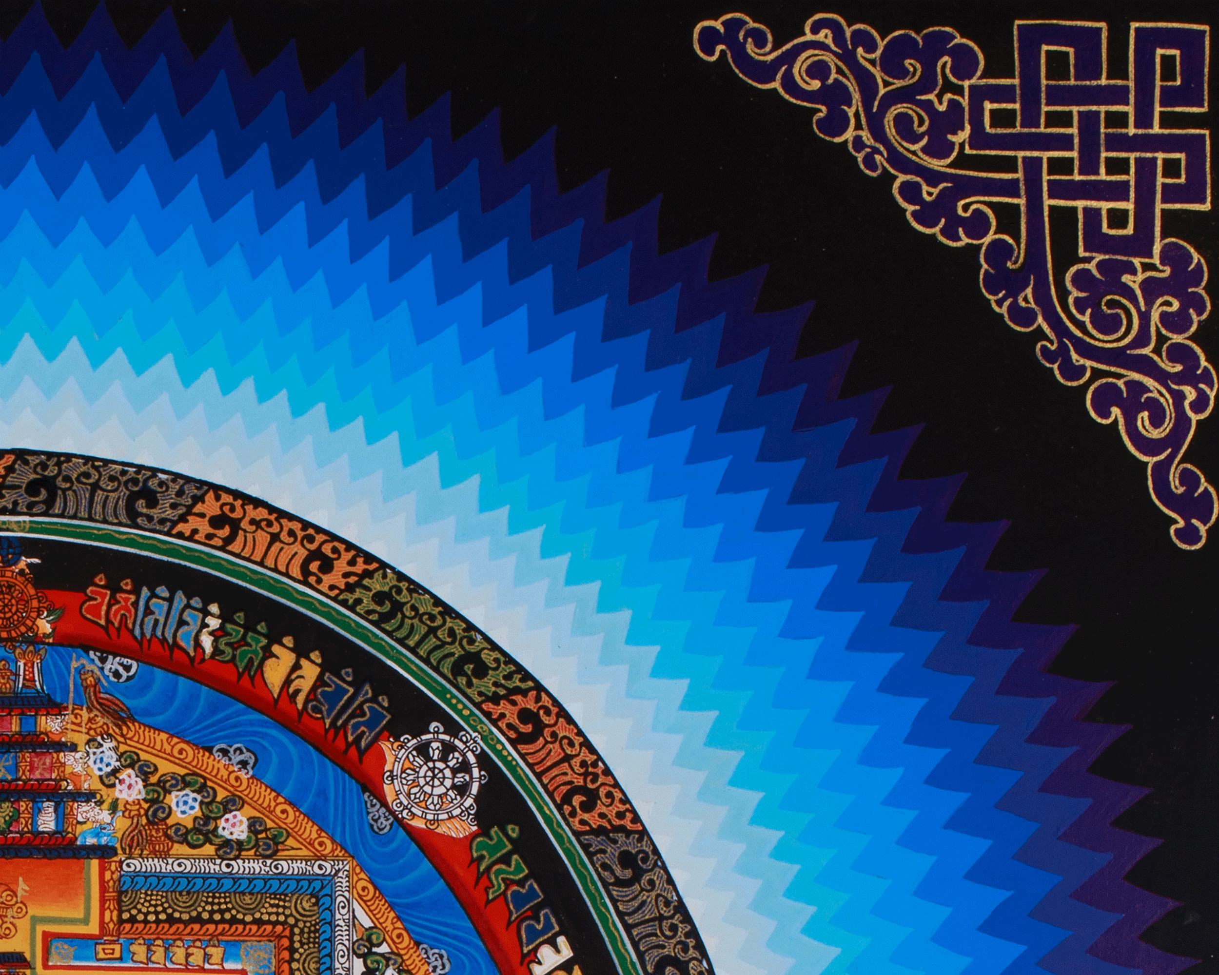 Kalachakra Mandala Meditation Art | Buddhist Wall Hanging Art