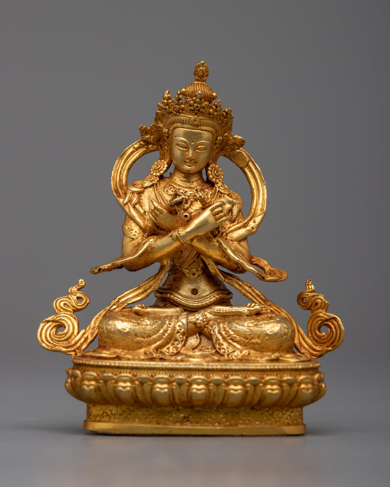 Machine Made Bodhisattva Set | Copper and 24k Gold for Serene Meditation Space