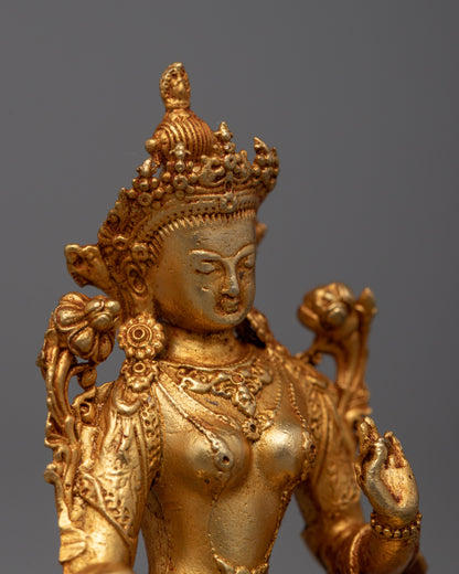 Spiritual Green Tara Statue | Machine Crafted with Exquisite Detail for Meditation Spac