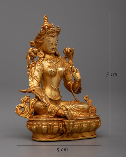 Spiritual Green Tara Statue | Machine Crafted with Exquisite Detail for Meditation Spac