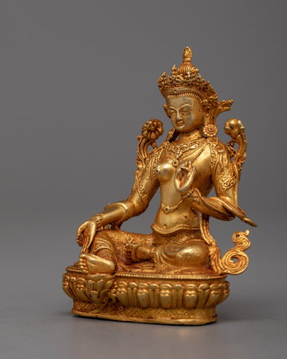 Spiritual Green Tara Statue | Machine Crafted with Exquisite Detail for Meditation Spac