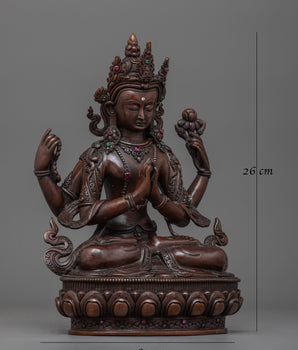 Chenrezig 26cm Handcrafted Statue | Beacon of Compassion