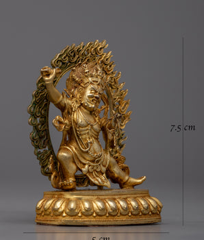 Machine Made Wrathfull Vajrapani Statue |  Fierce Guardian for Meditation and Altar