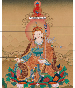 Guru Rinpoche With Amitabha | Lotus Born Guru | LHASA Hues