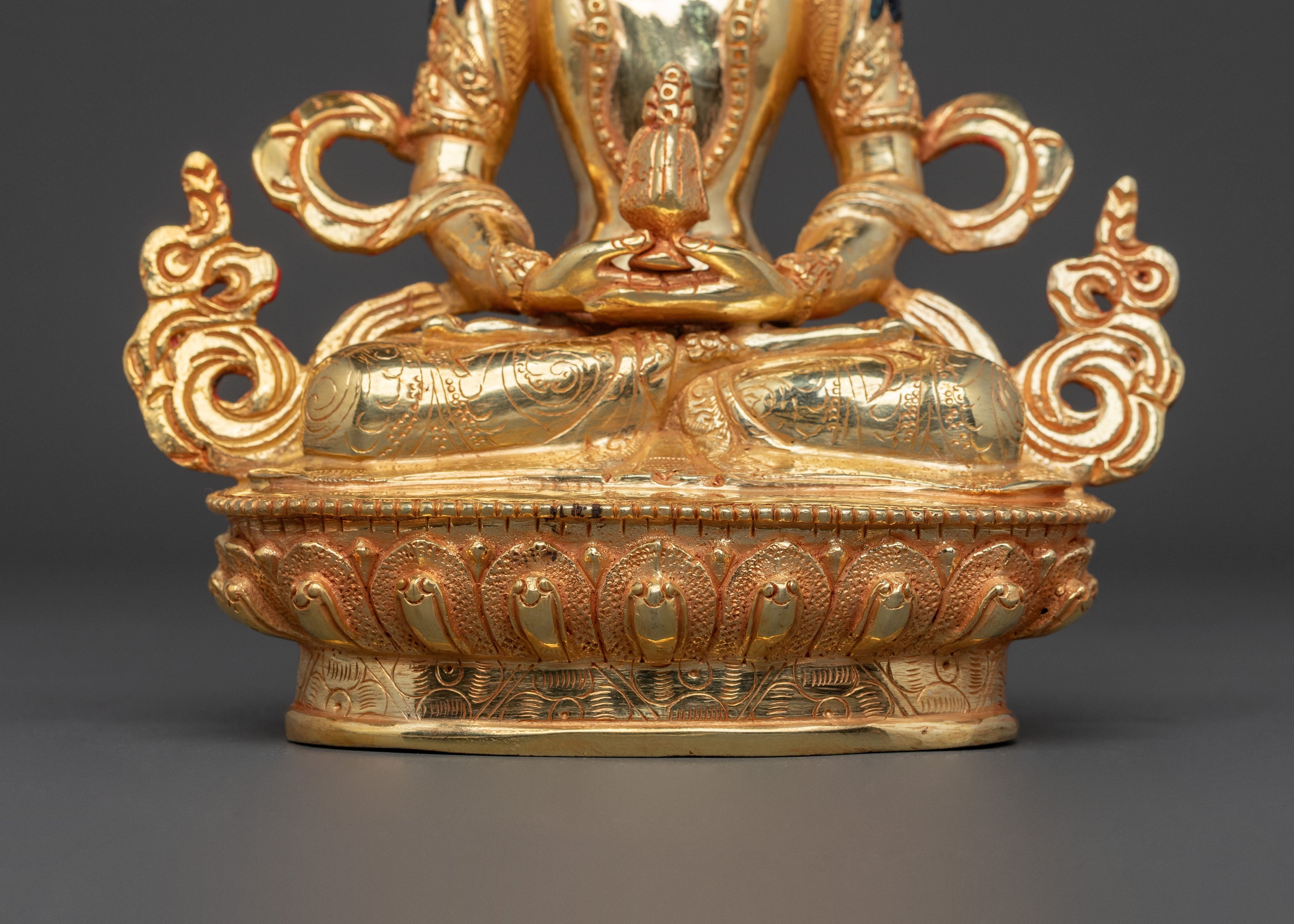 Handcrafted Amitayus Spiritual Statue | Tibetan Buddhist Long Life Deity